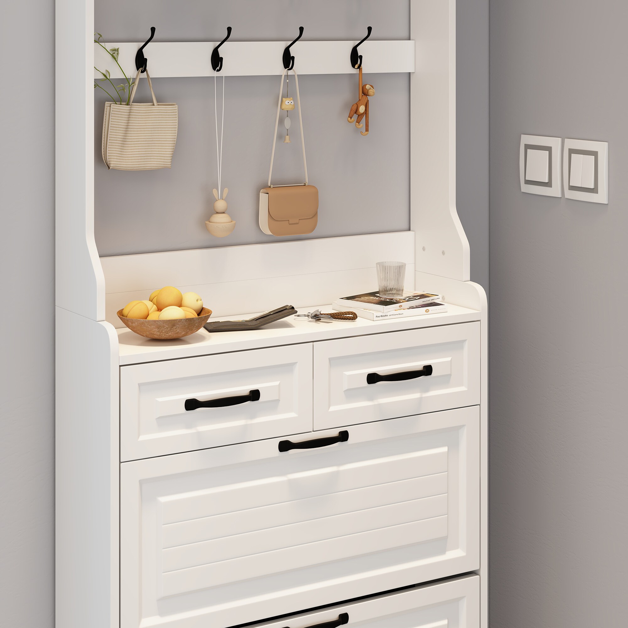 SINOFURN SYC080015WT Shoe-Racks - View #7