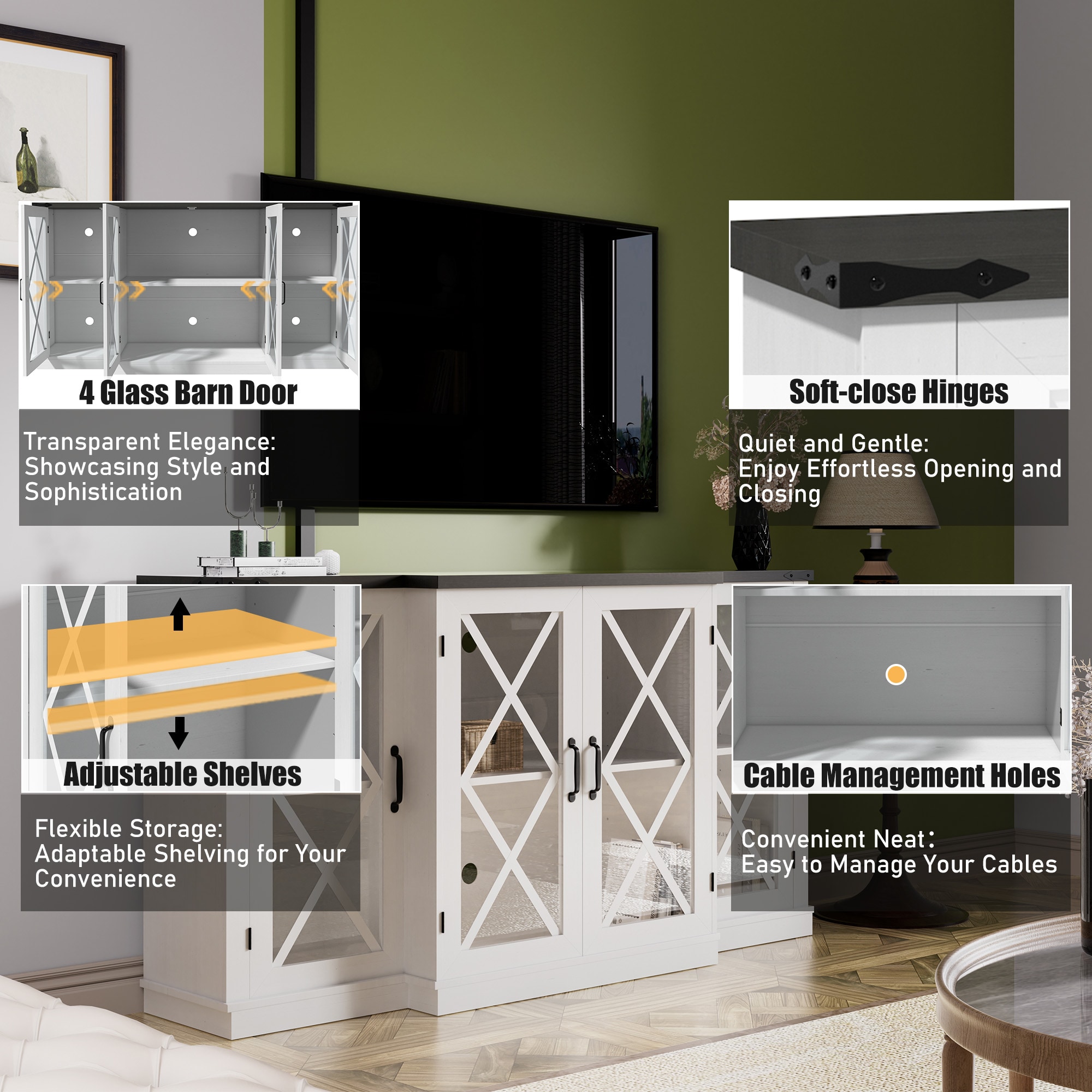 Clihome CL0140363WH Tv-Stands - View #10
