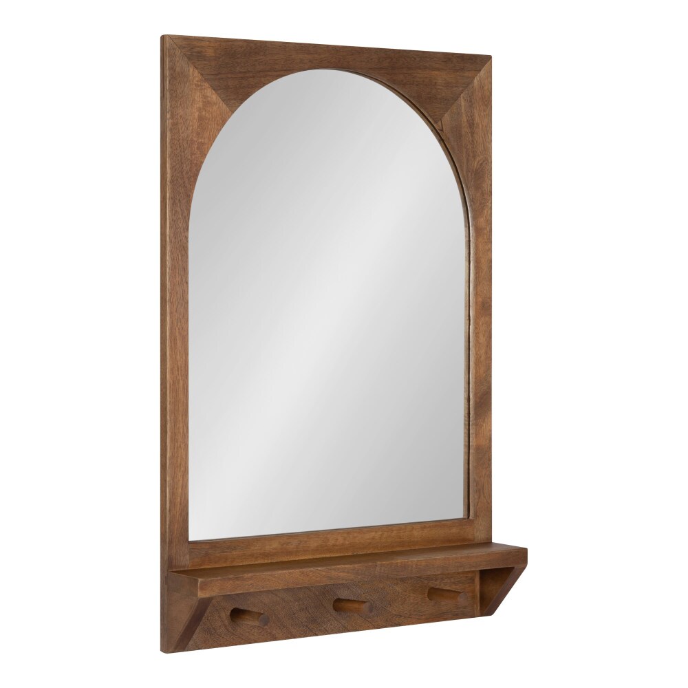 Kate and Laurel 222447 Andover 20.00-in W x 30.00-in H Rectangle Brown Framed Wall Mirror