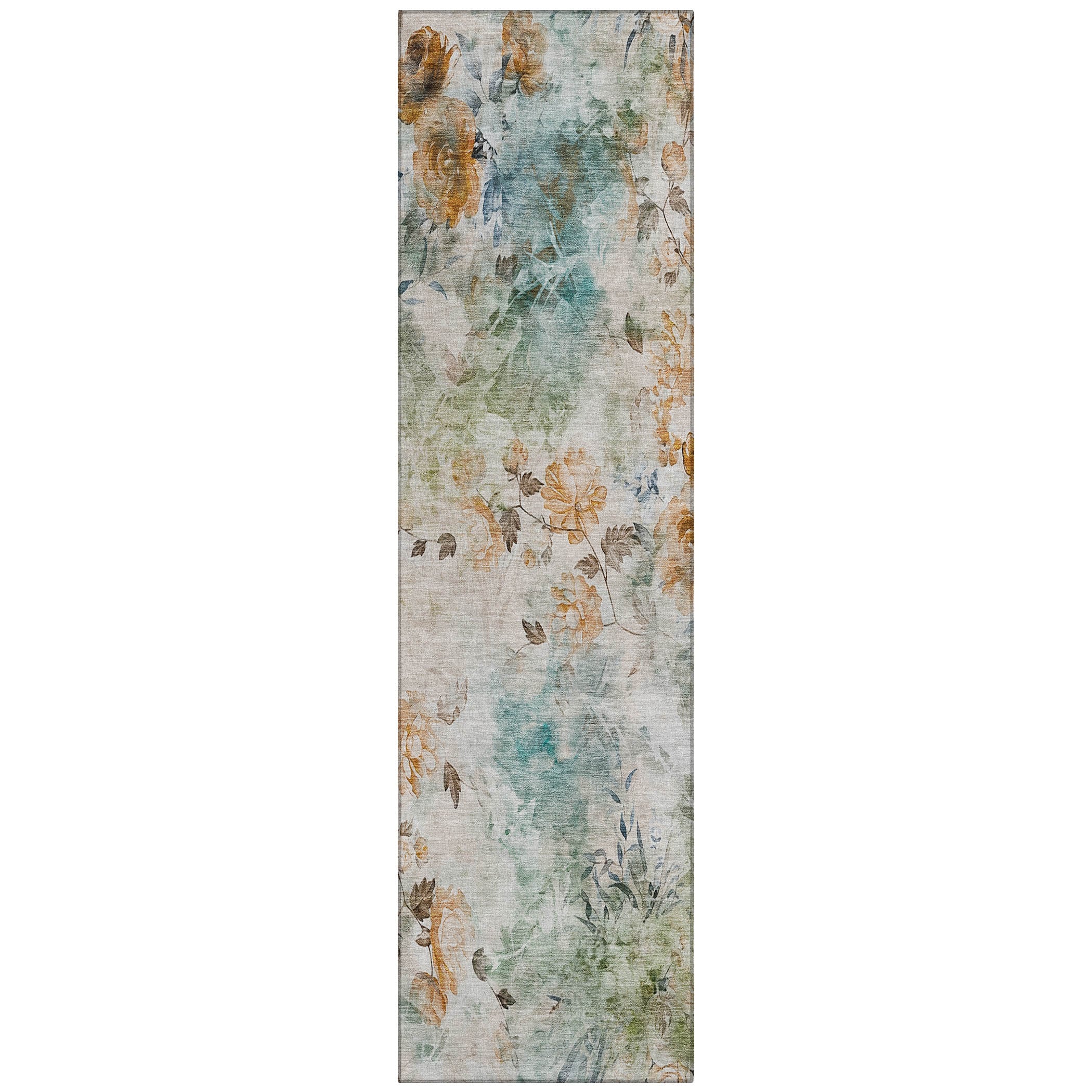 Addison Rugs ACN724TE2X8 Chantille ACN724TE 2 x 7 (ft) Polyester Teal Rectangular Indoor/Outdoor Geometric Machine washable Area rug