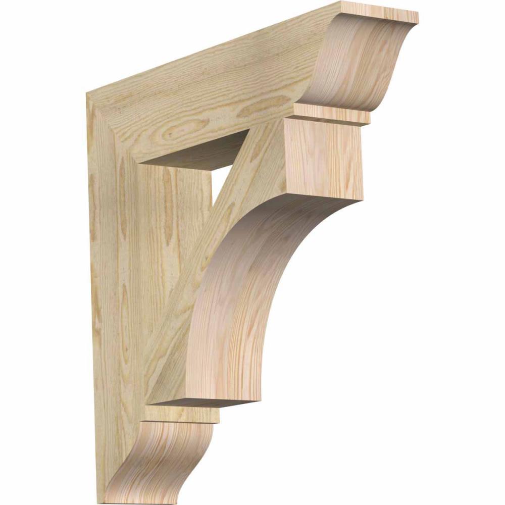 Ekena Millwork BKT06X28X28WTL01RDF Westlake traditional rough sawn 6-in x 28-in x 28-in Douglas fir Brown Wood Standard bracket