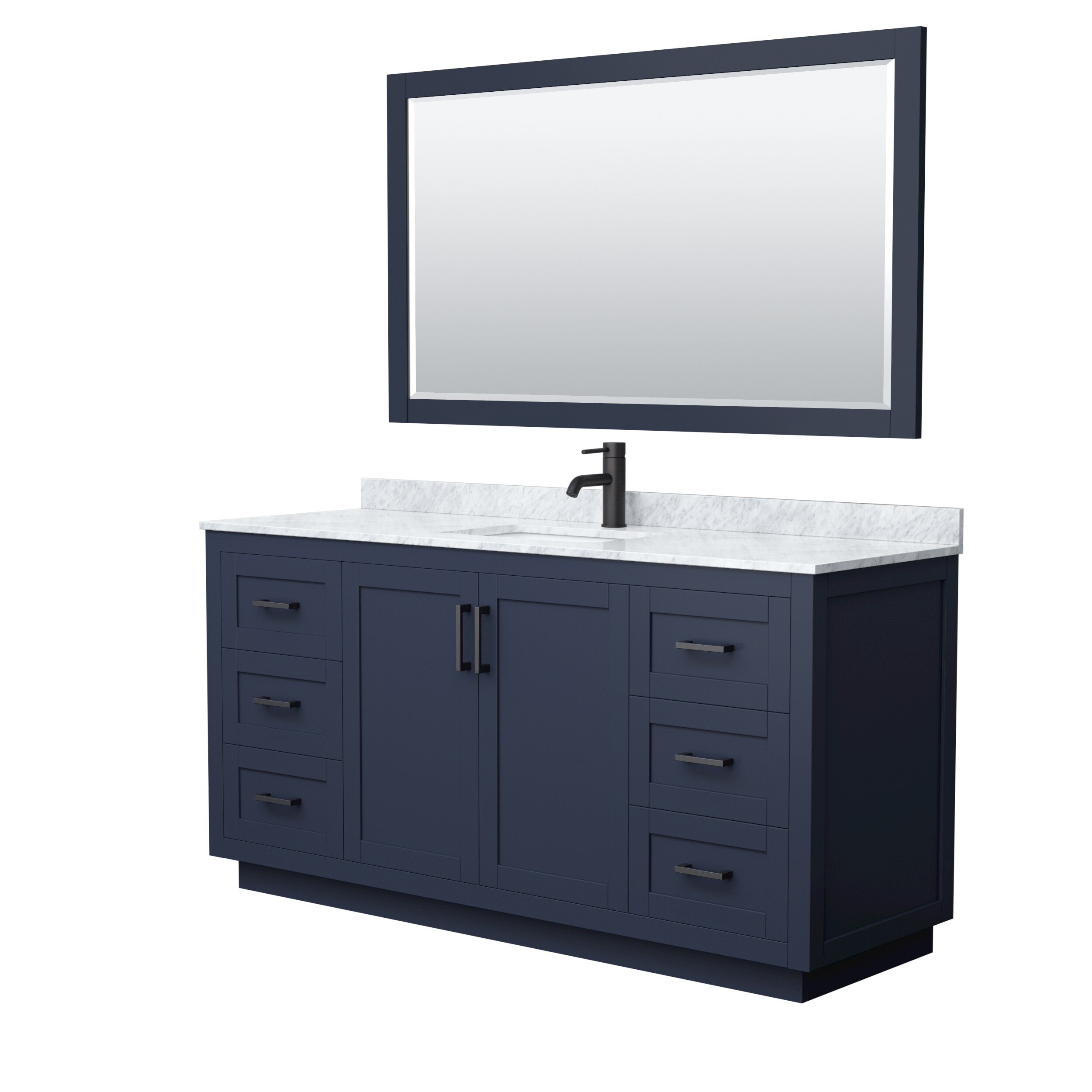 Wyndham Collection WCF292966SBBCMUNSM58 Bath-Vanity-Combo - View #2