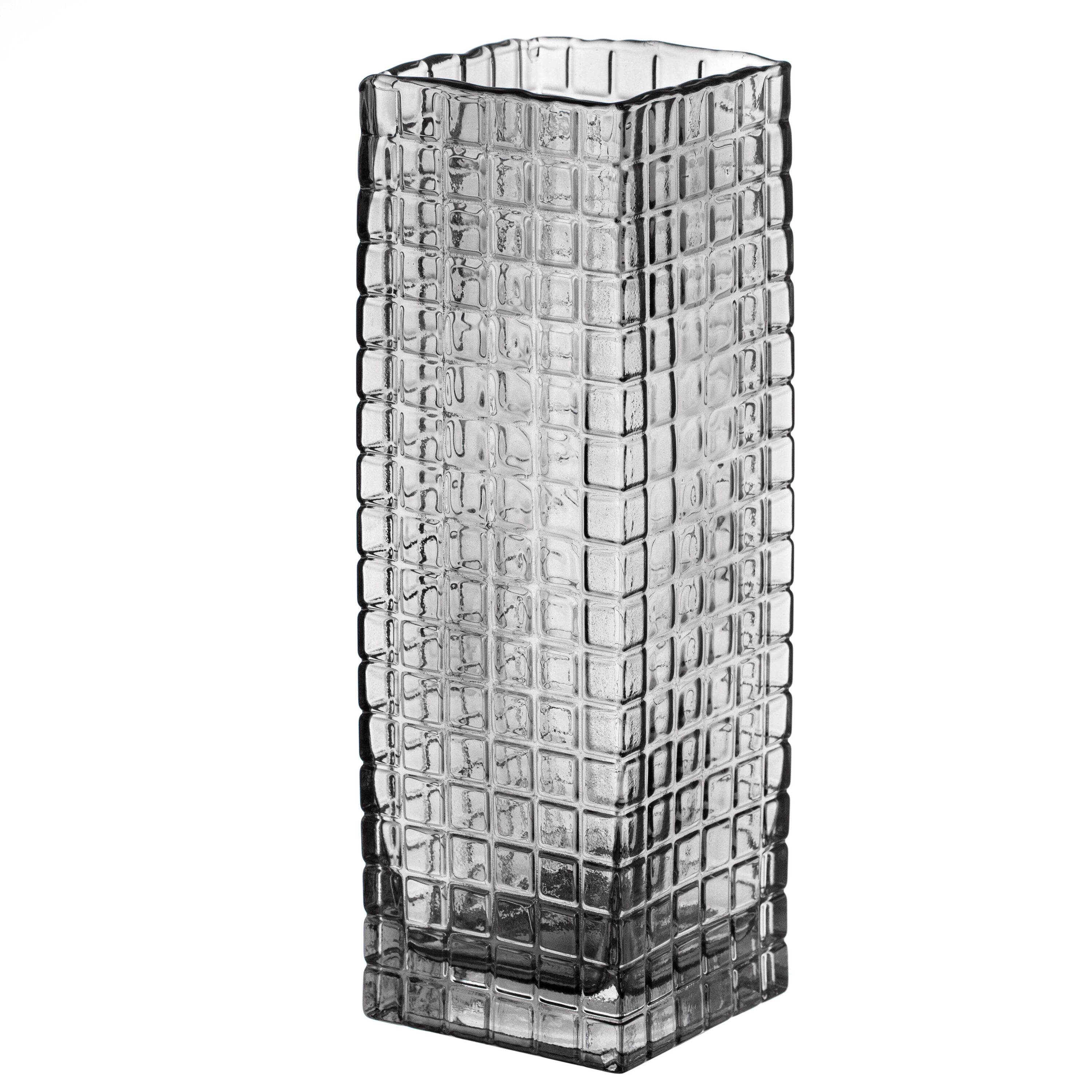 Uniquewise Gray Glass Modern Vase