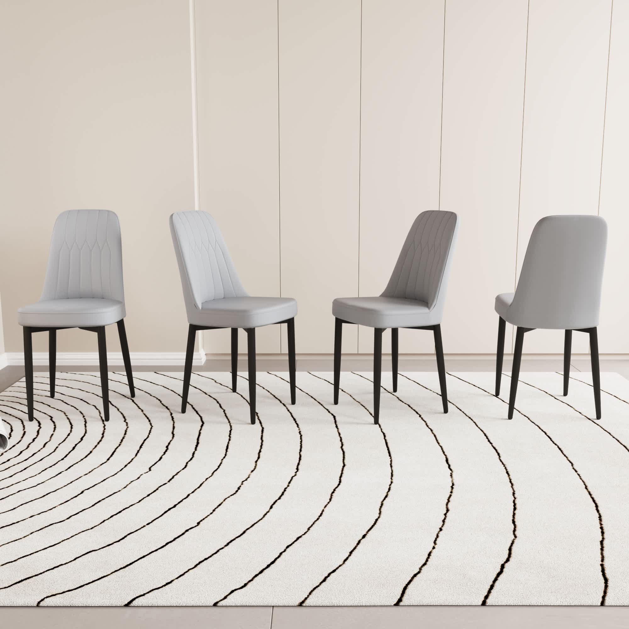Vynxaria LEXY0096-DJCY-4GRY Dining-Chairs - View #2