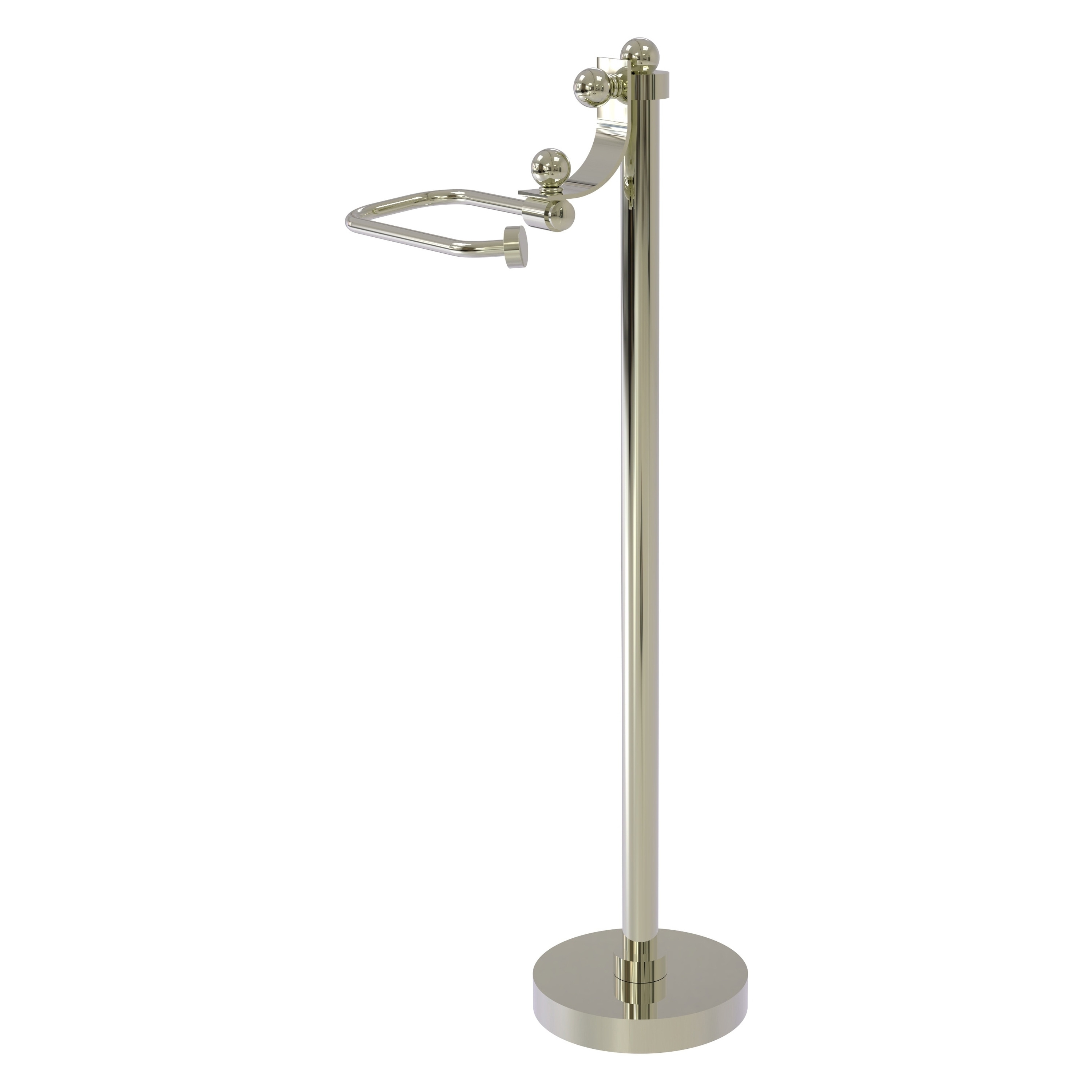 Carolina Crystal Collection Free Standing Euro Style Toilet Paper Holder - Satin Nickel - Allied Brass