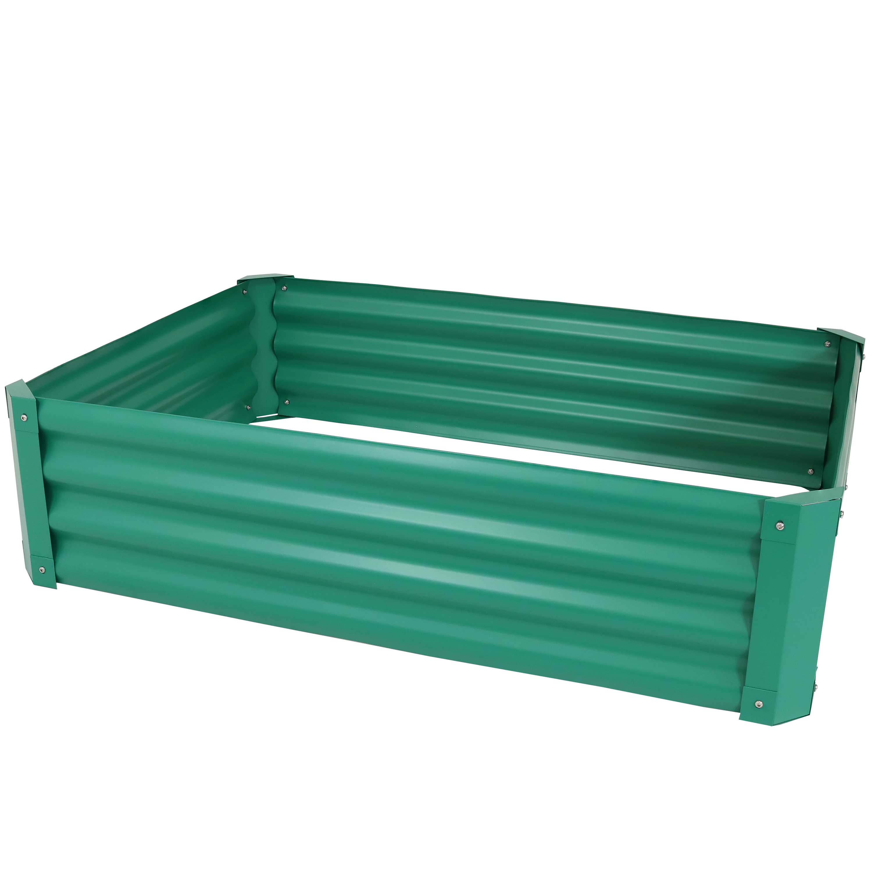 Sunnydaze Decor RCM-781 35.5-in W x 47.25-in L x 11.75-in H Elevated Green Metal Raised Garden Bed