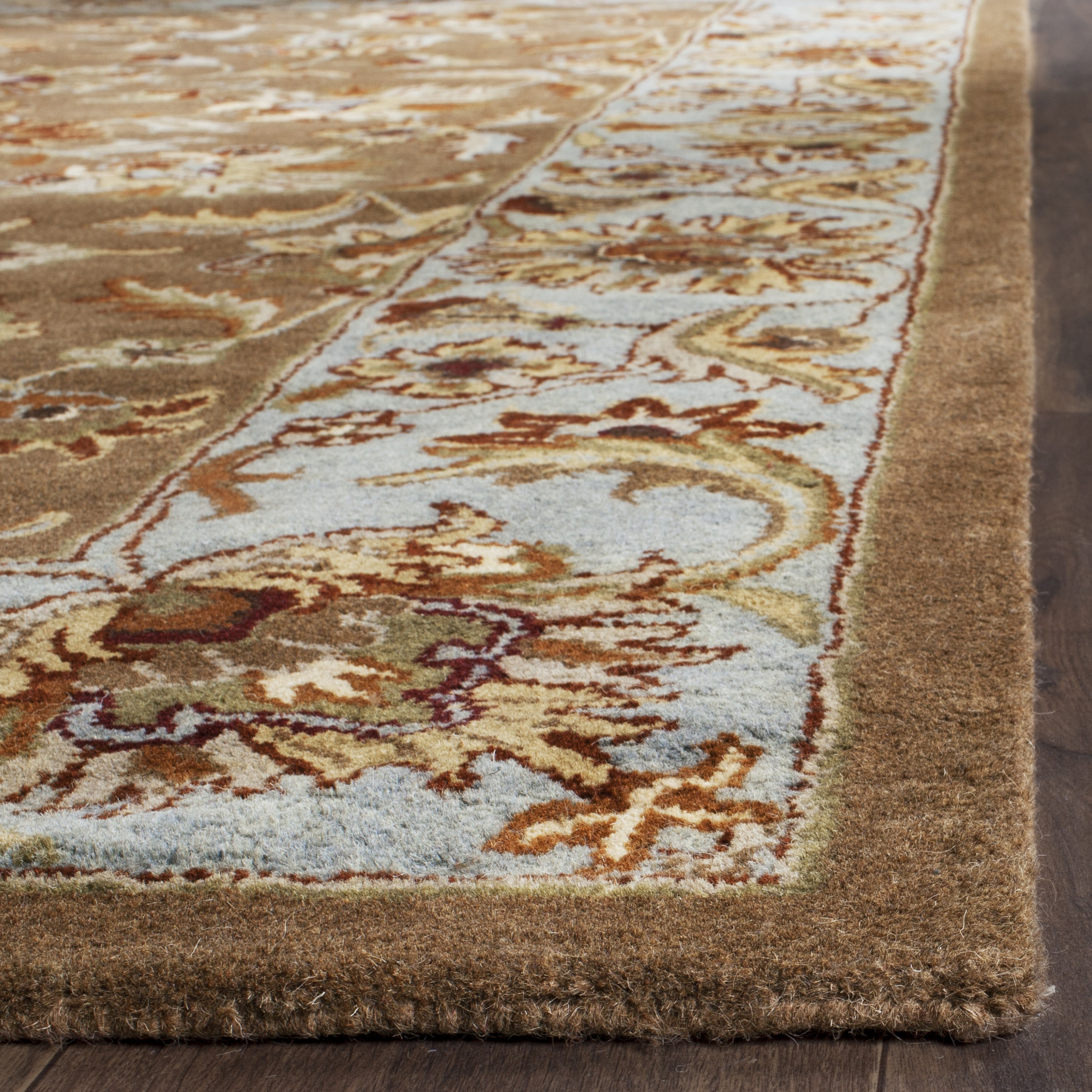 Reversible Blue Wool 4' x 6' Hand-Tufted Area Rug