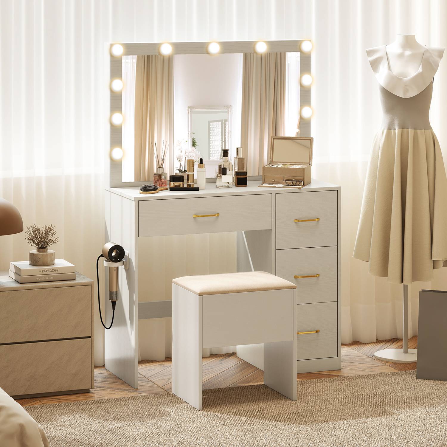 Costway CSHY003154 Bedroom-Vanities - View #4