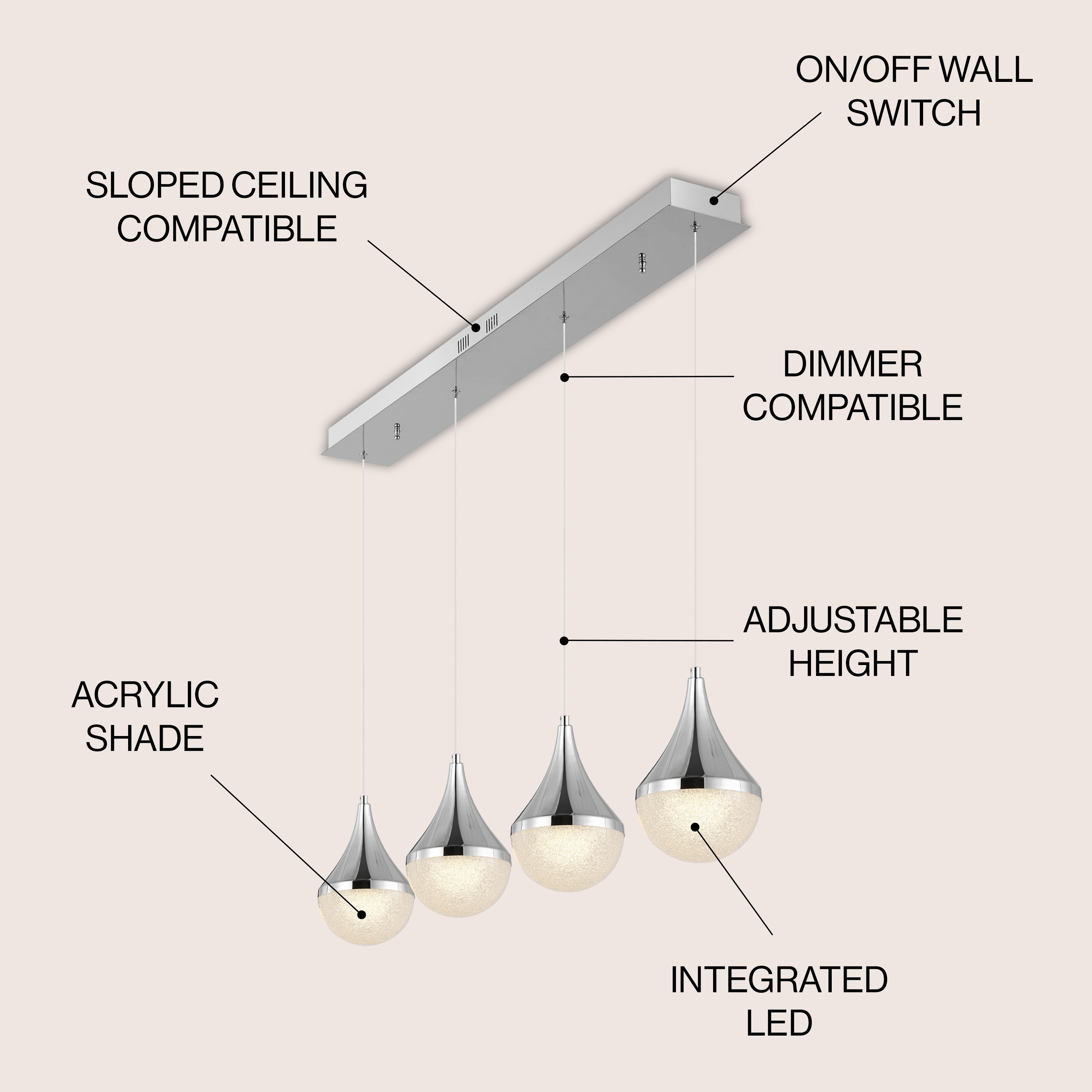 JONATHAN  Y JYL7122A Pendant-Lights - View #2