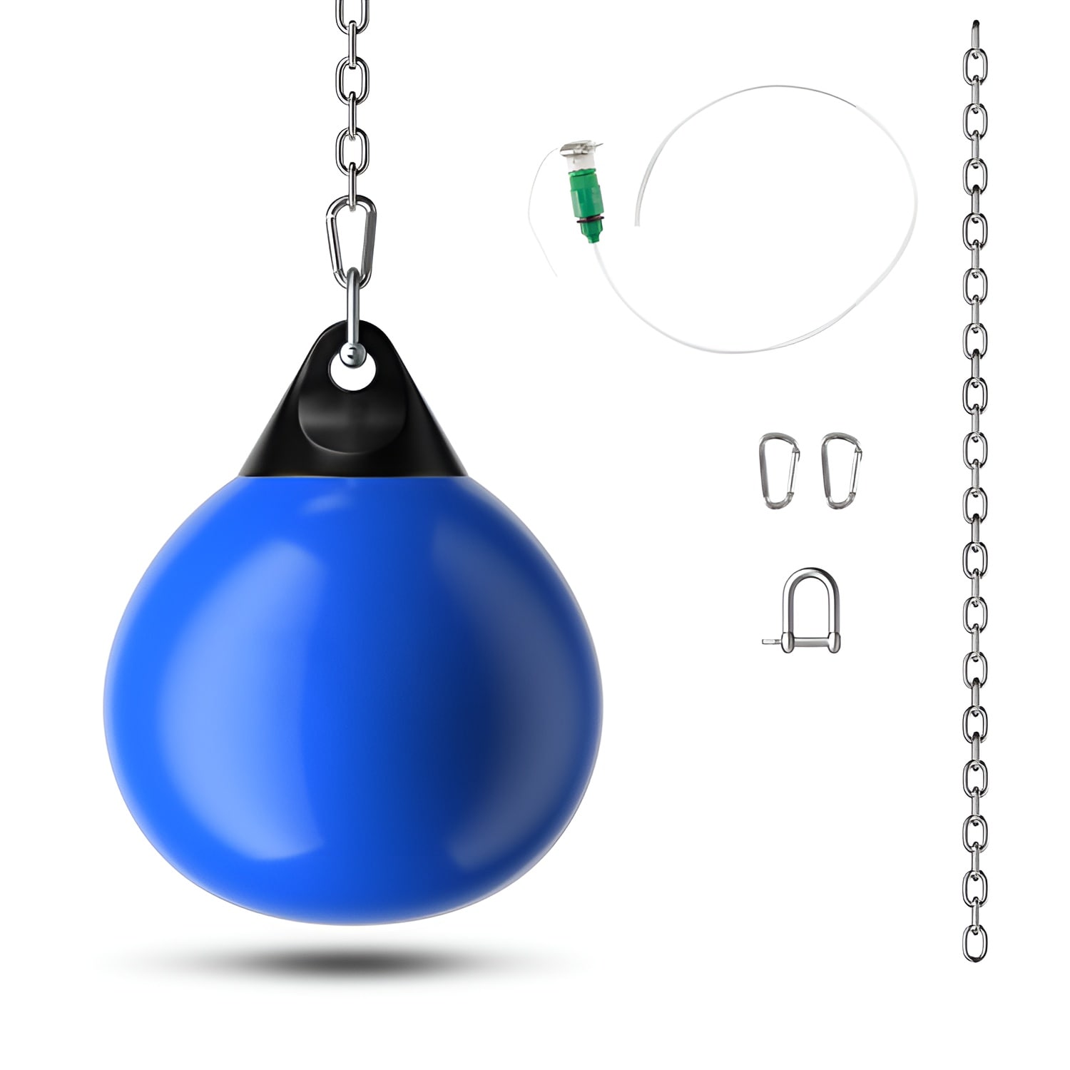 Slickblue 110 lb Water Punching Bag (18 Inch) PVC Martial Arts Bag for Boxing Kickboxing MMA Home Gym Wall Ceiling or Stand Use - Available in Three Colors