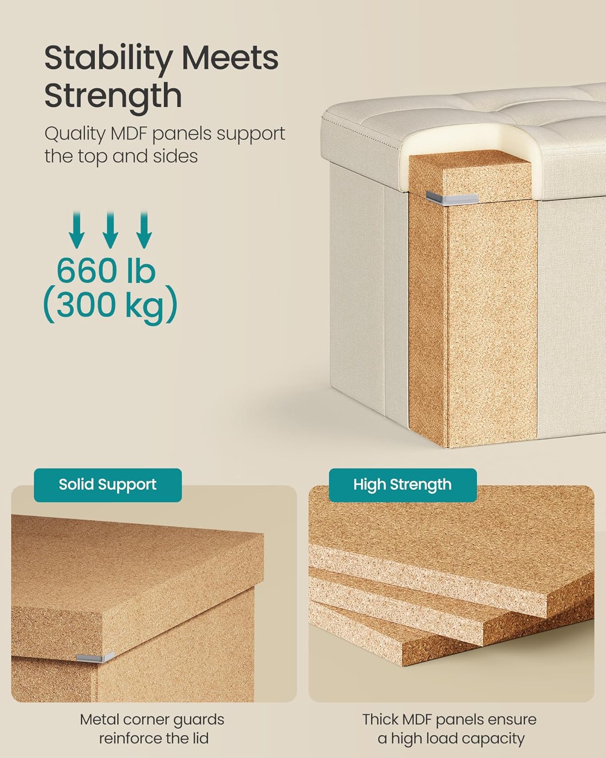 SONGMICS HOME LSF77BE Indoor-Ottomans - View #4