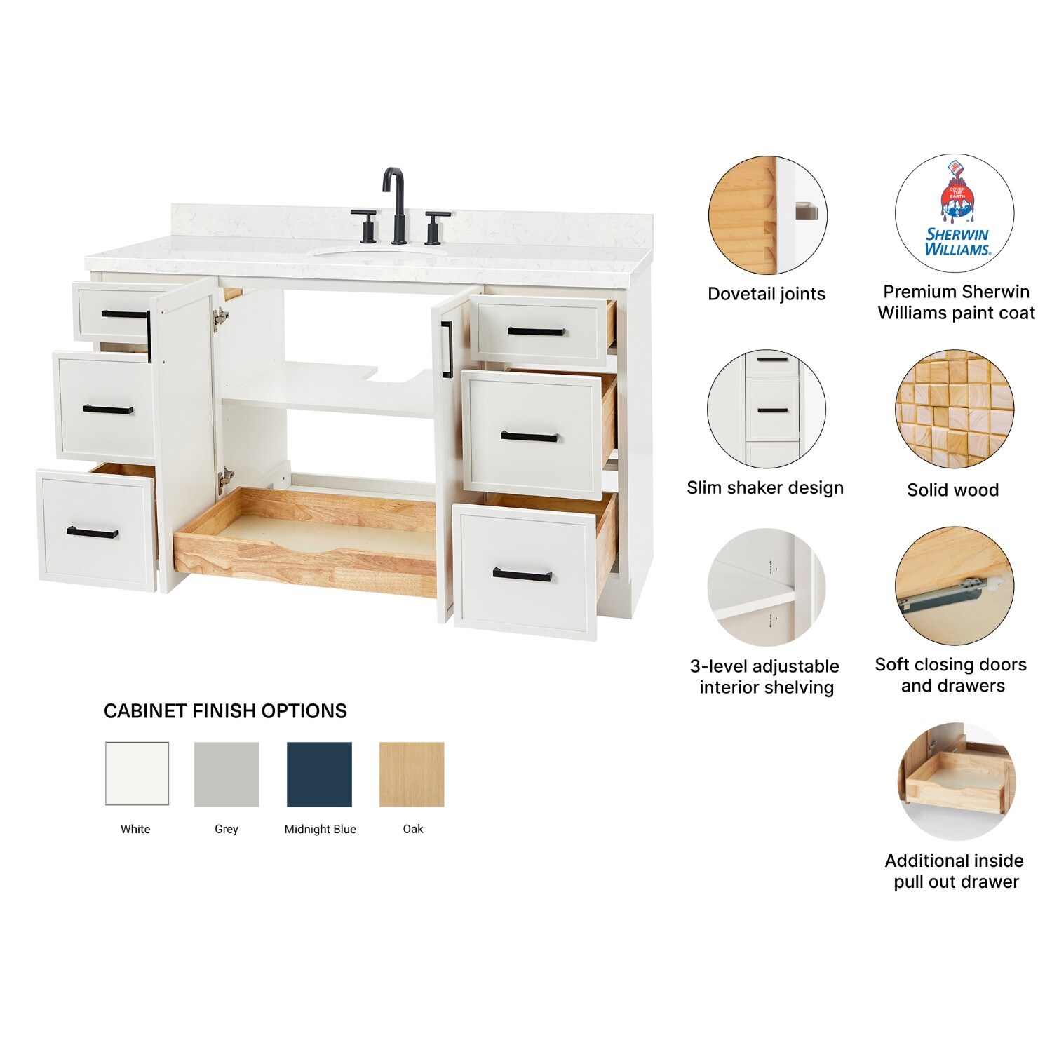 ARIEL K60CQOVOWHT Bath-Vanity-Combo - View #5