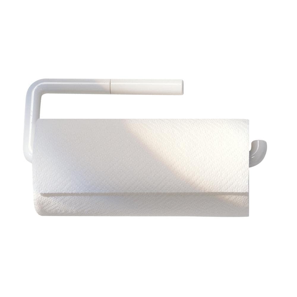 interDesign White Plastic Wall-mount Paper Towel Holder in the