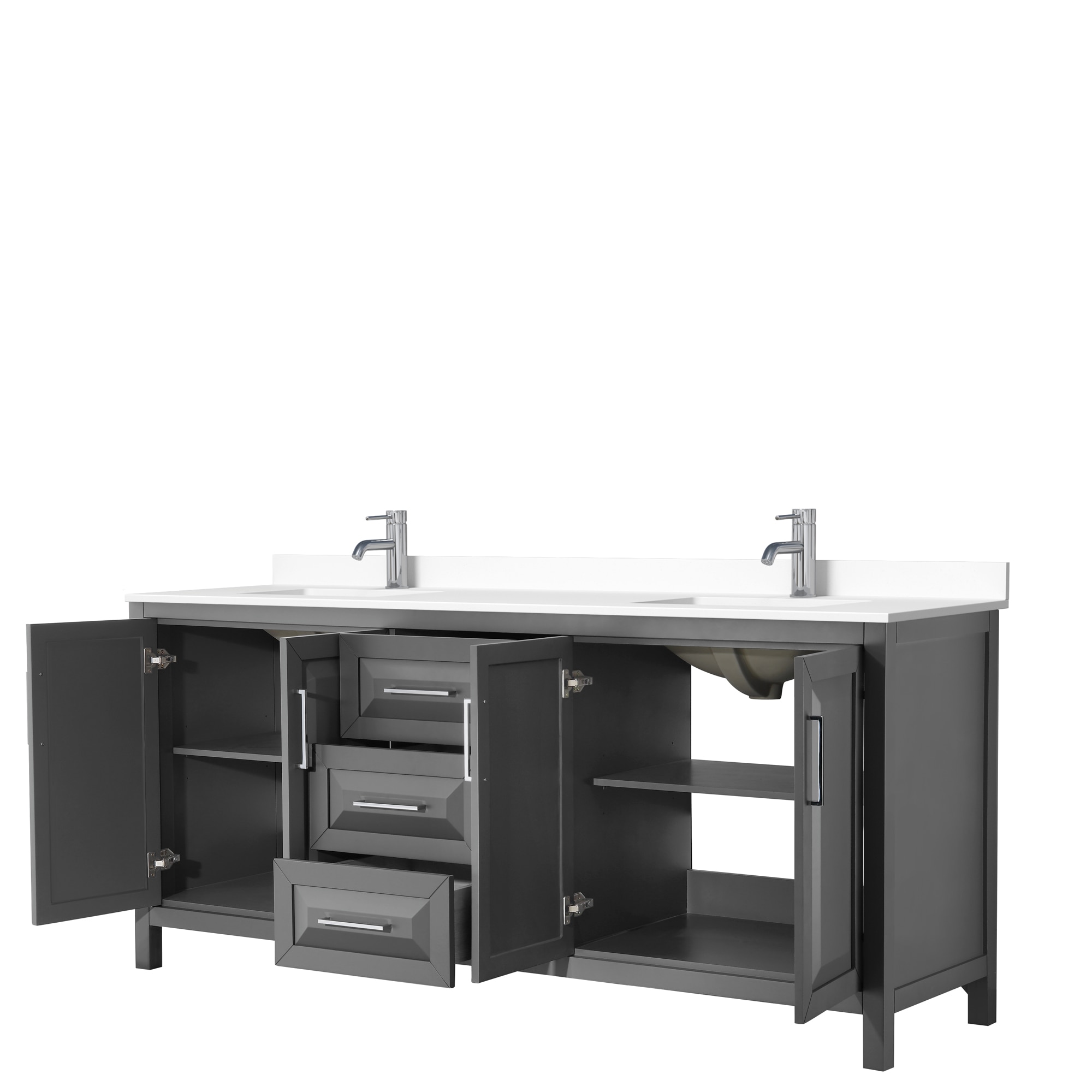 Wyndham Collection WCV252580DKGWCUNSMXX Bath-Vanity-Combo - View #2