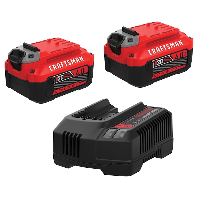 CRAFTSMAN 20-Volt 2-Pack Lithium-ion Power Tool Battery & Charger