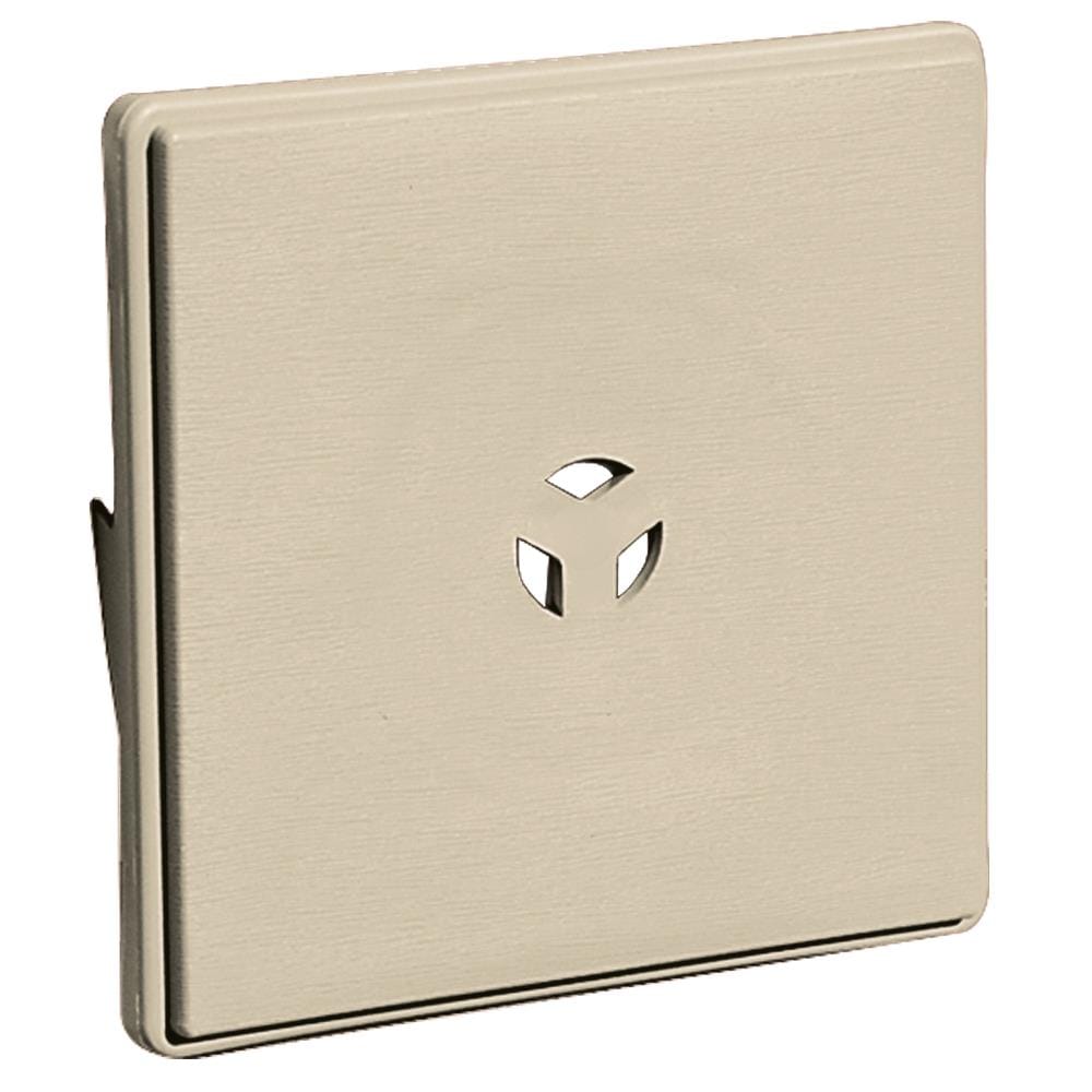 Builders Edge 130110008011 6.625-in x 6.625-in Sandalwood Vinyl Universal Mounting Block
