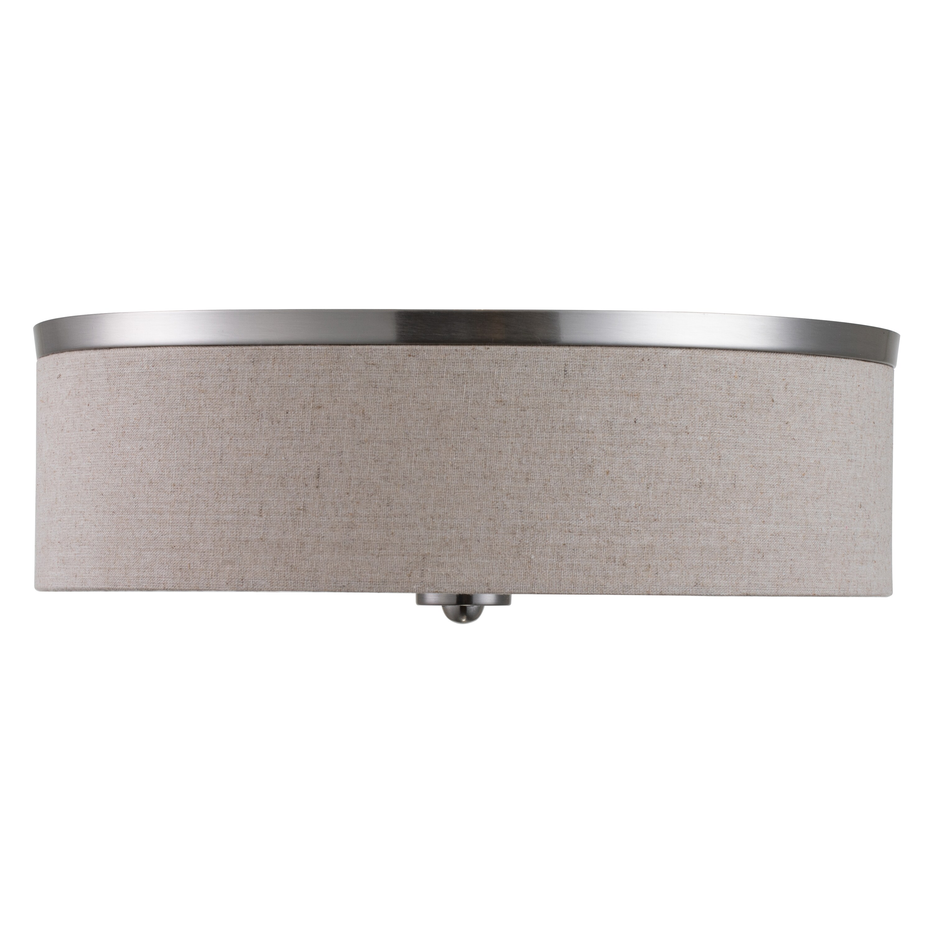15" Brushed Nickel LED Drum Flush Mount Ceiling Light
