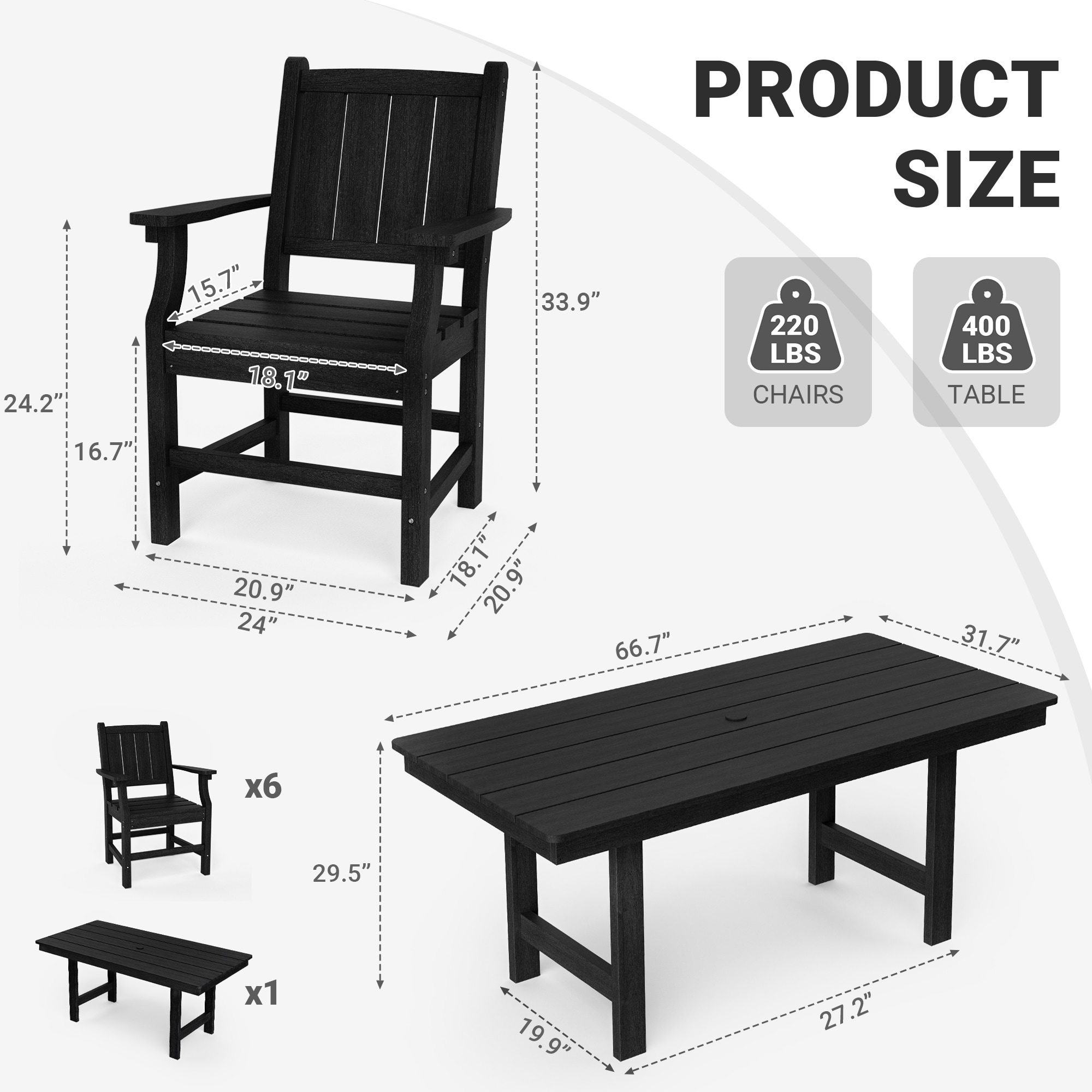 PamaPic HPE-CZ-7-H-WL1 Patio-Dining-Sets - View #7