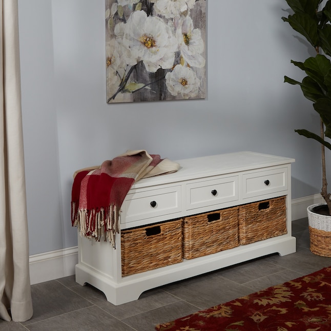 Safavieh Damien Coastal Distressed/Black Storage Bench Safavieh Damien Coastal Distressed/Black Storage Bench