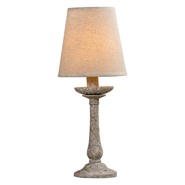Laatste rust Onbemand Parrot Uncle White Table Lamp with Fabric Shade in the Table Lamps  department at Lowes.com