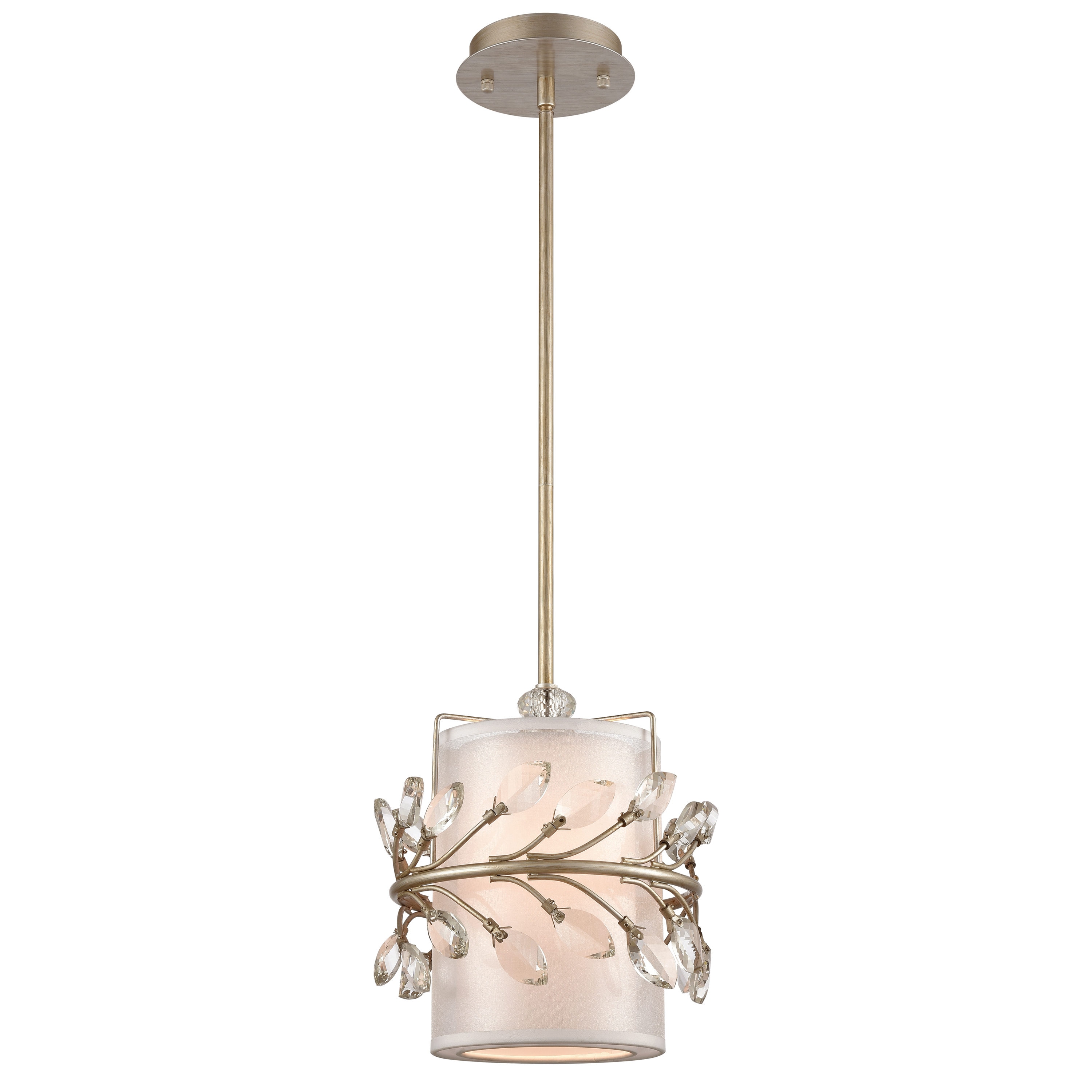Westmore by ELK Lighting LWPN-210920019 Naples Aged Silver Traditional Bell Mini Hanging Pendant light