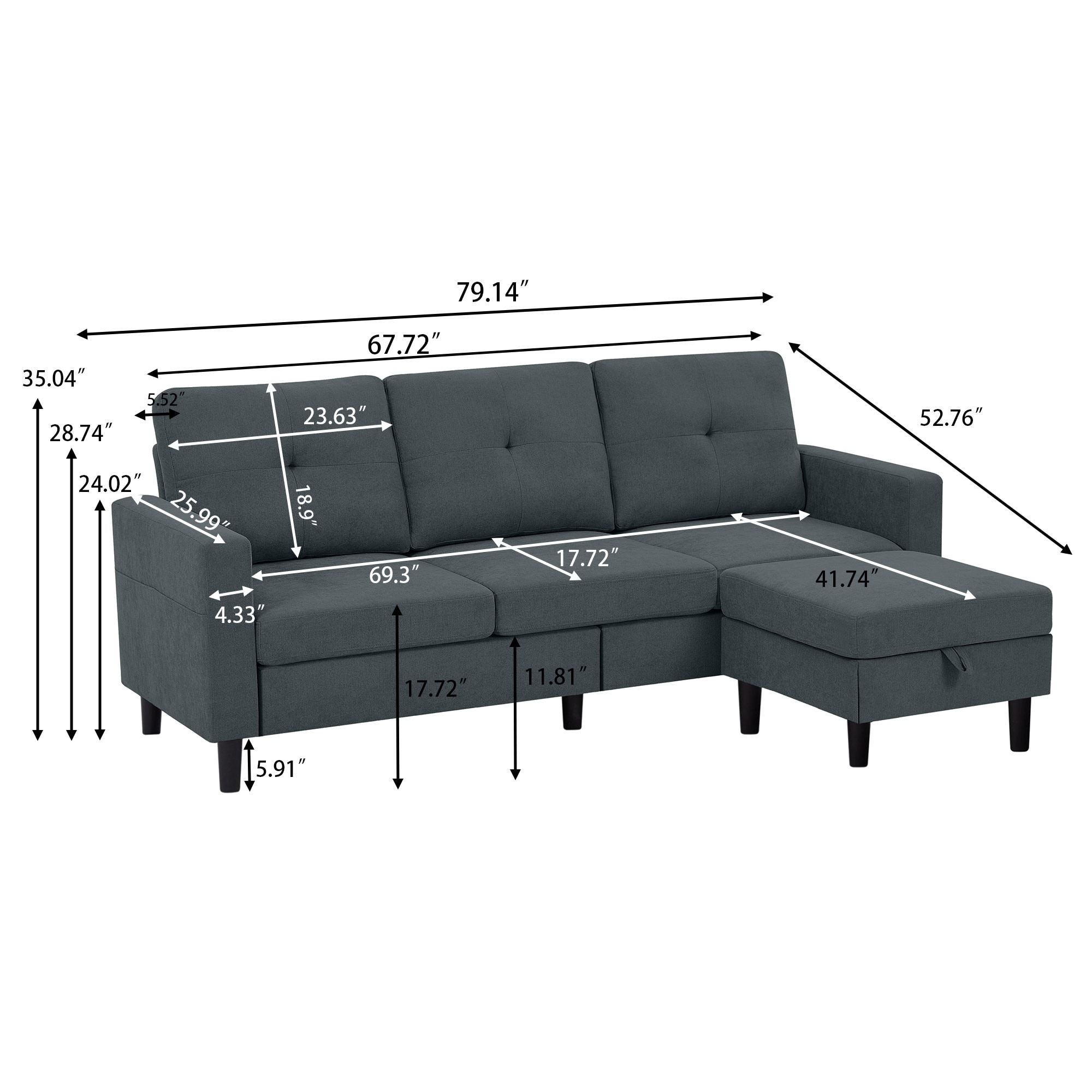 Jarenie YMX31DG Sofas-Loveseats - View #4
