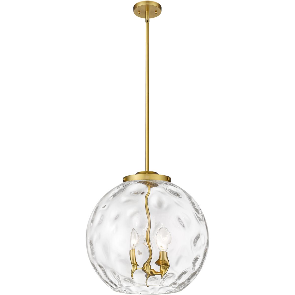 Innovations Lighting - 221-3S-SG-G1215-16 Ballston Athens Water Glass Pendant Satin Gold