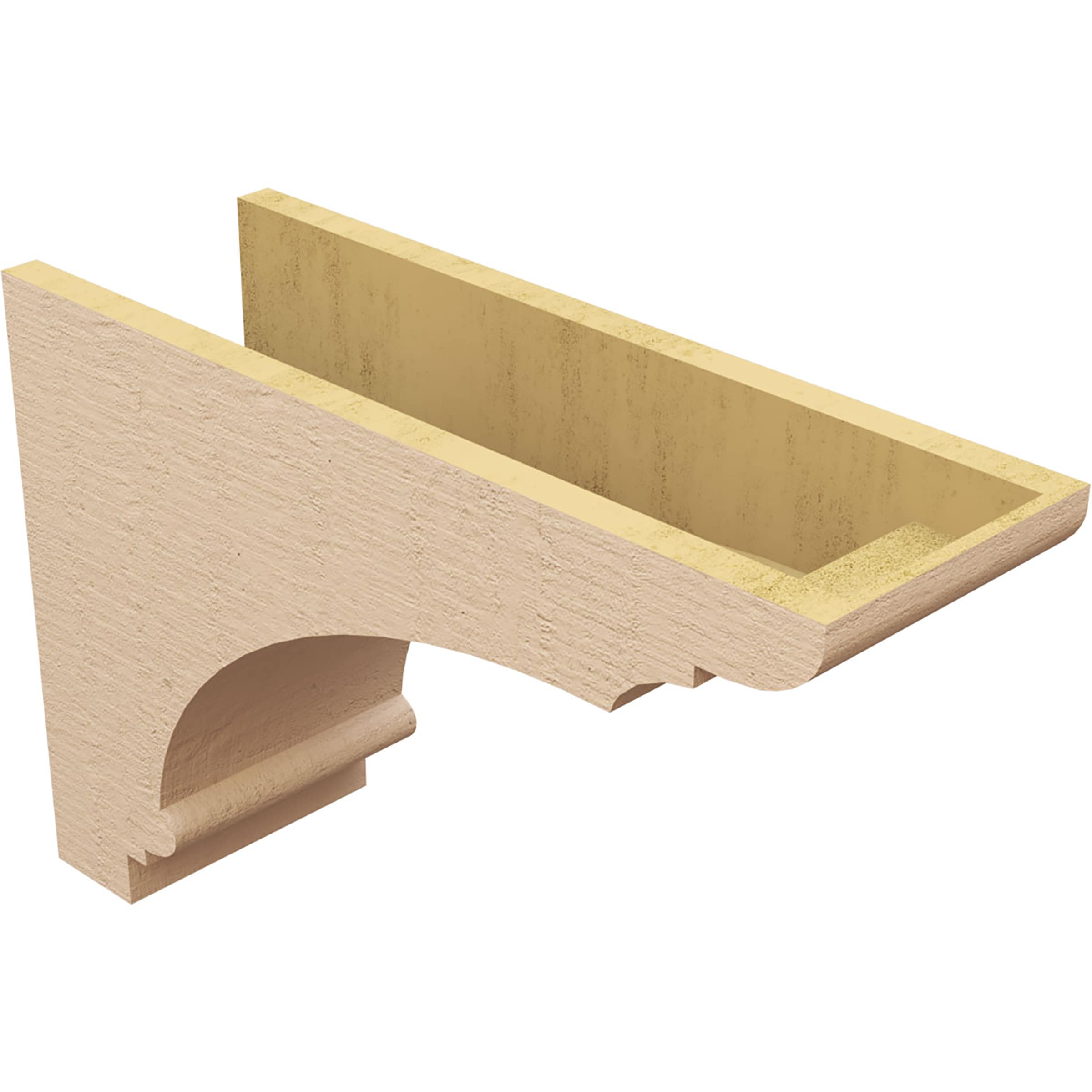 Ekena Millwork CORU08X24X16HUGRCPR corbels - View #5
