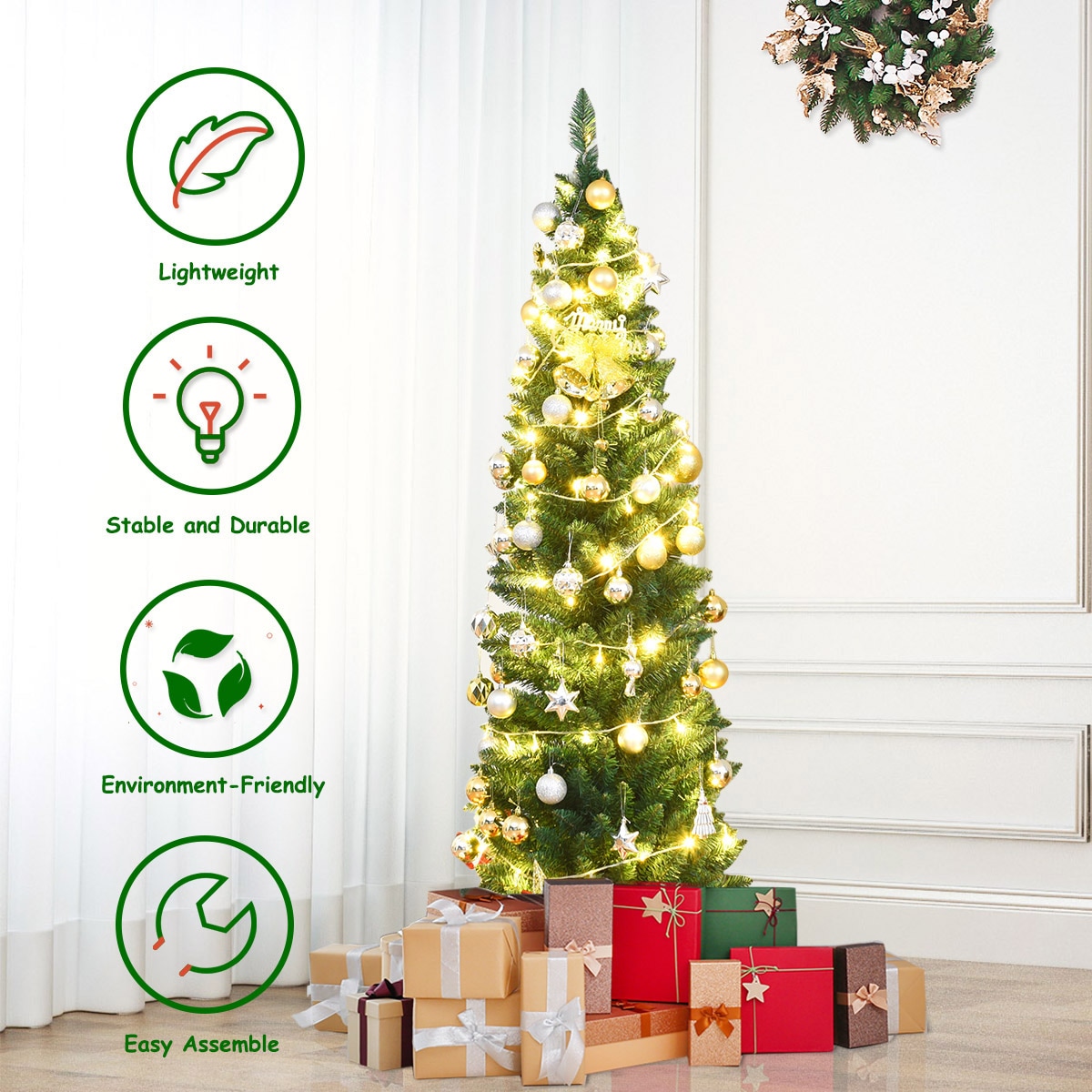 Costway CM20653 Artificial-Christmas-Trees - View #3
