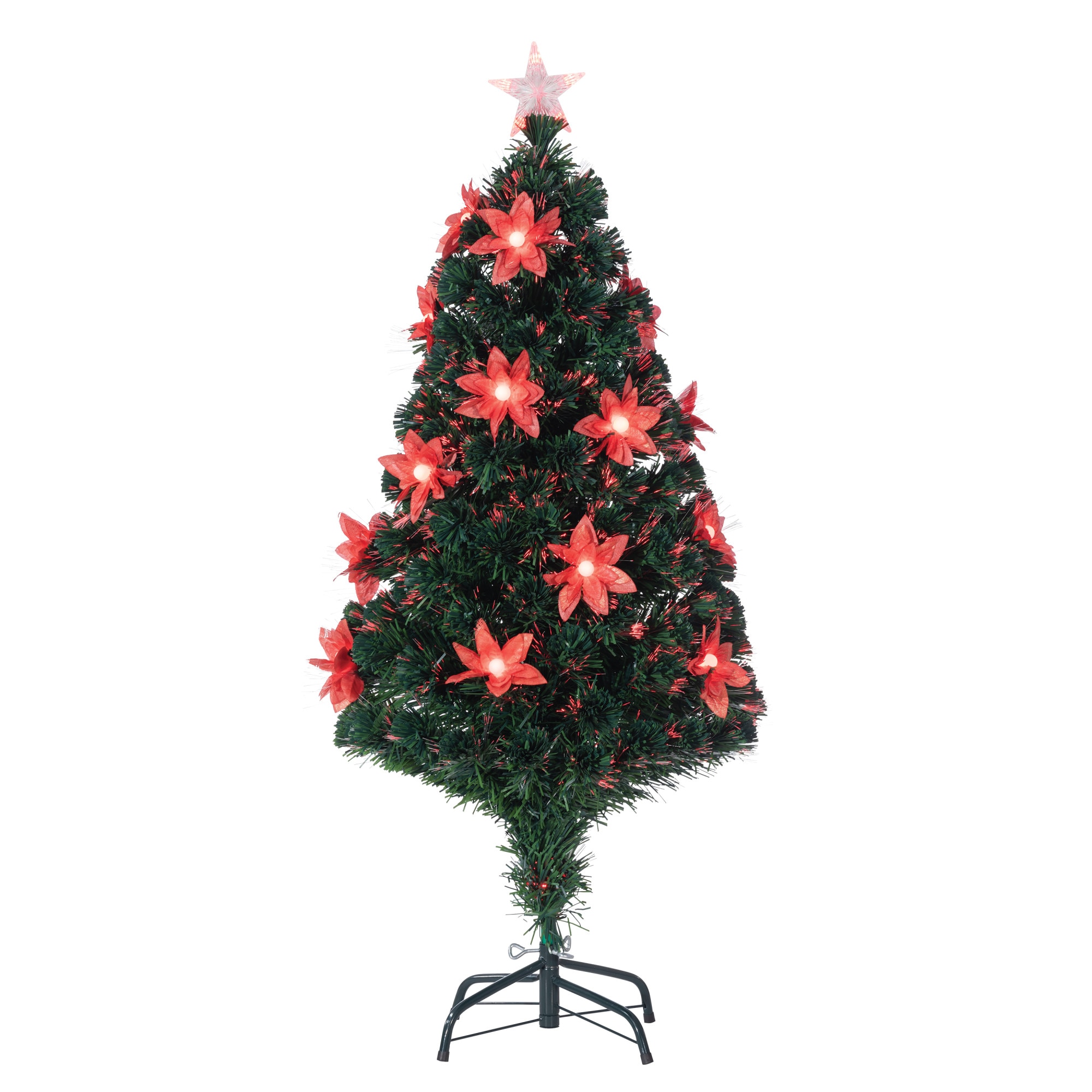 Sterling Tree Company 6525--40M 4-Feet Pine Pre-lit Artificial Christmas Tree with Color Changing LED Lights