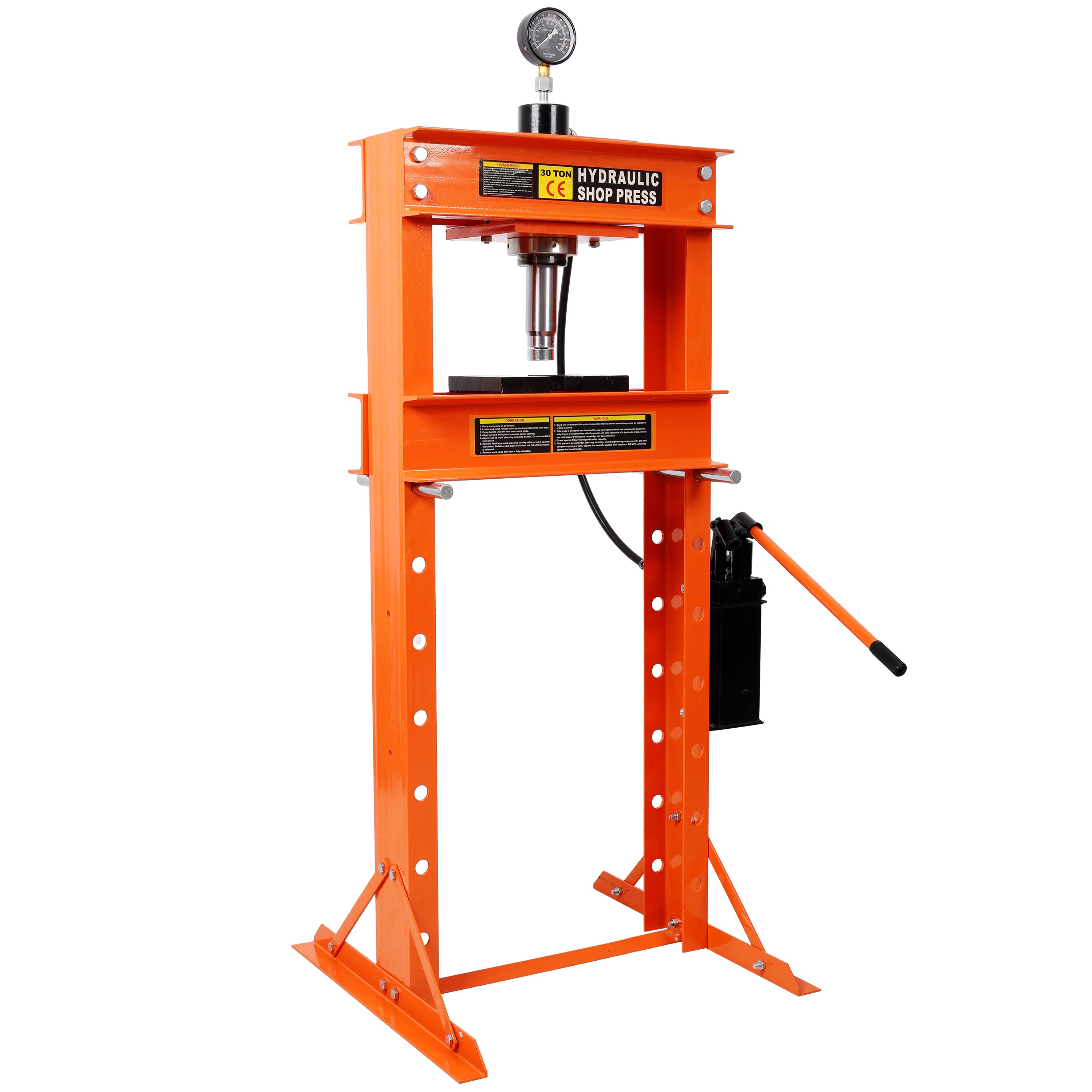 KEOKLE 30 Ton Hydraulic Shop Press With Gauge Steel H-Frame Garage ...