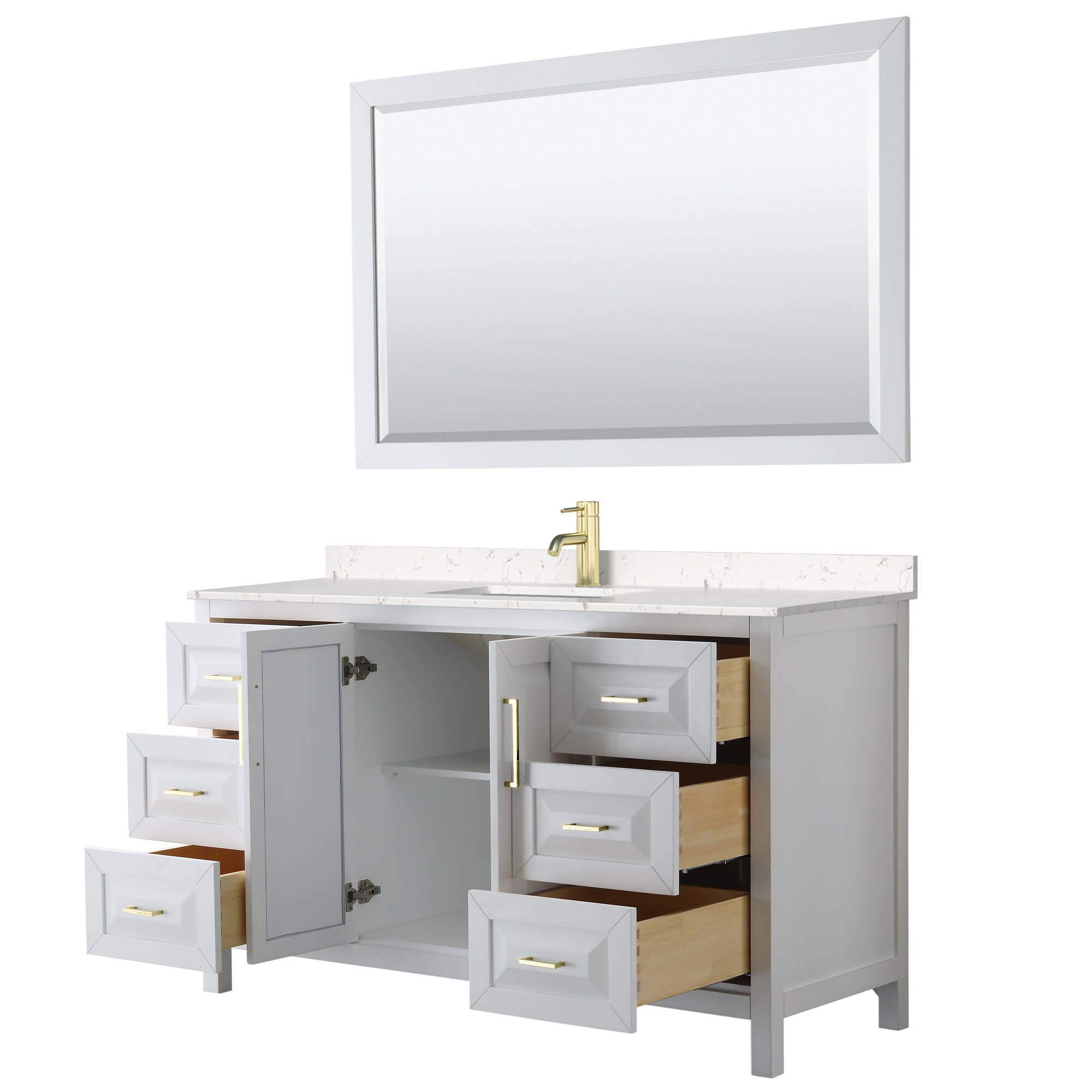 Wyndham Collection WCV252560SWGC2UNSM58 Bath-Vanity-Combo - View #2