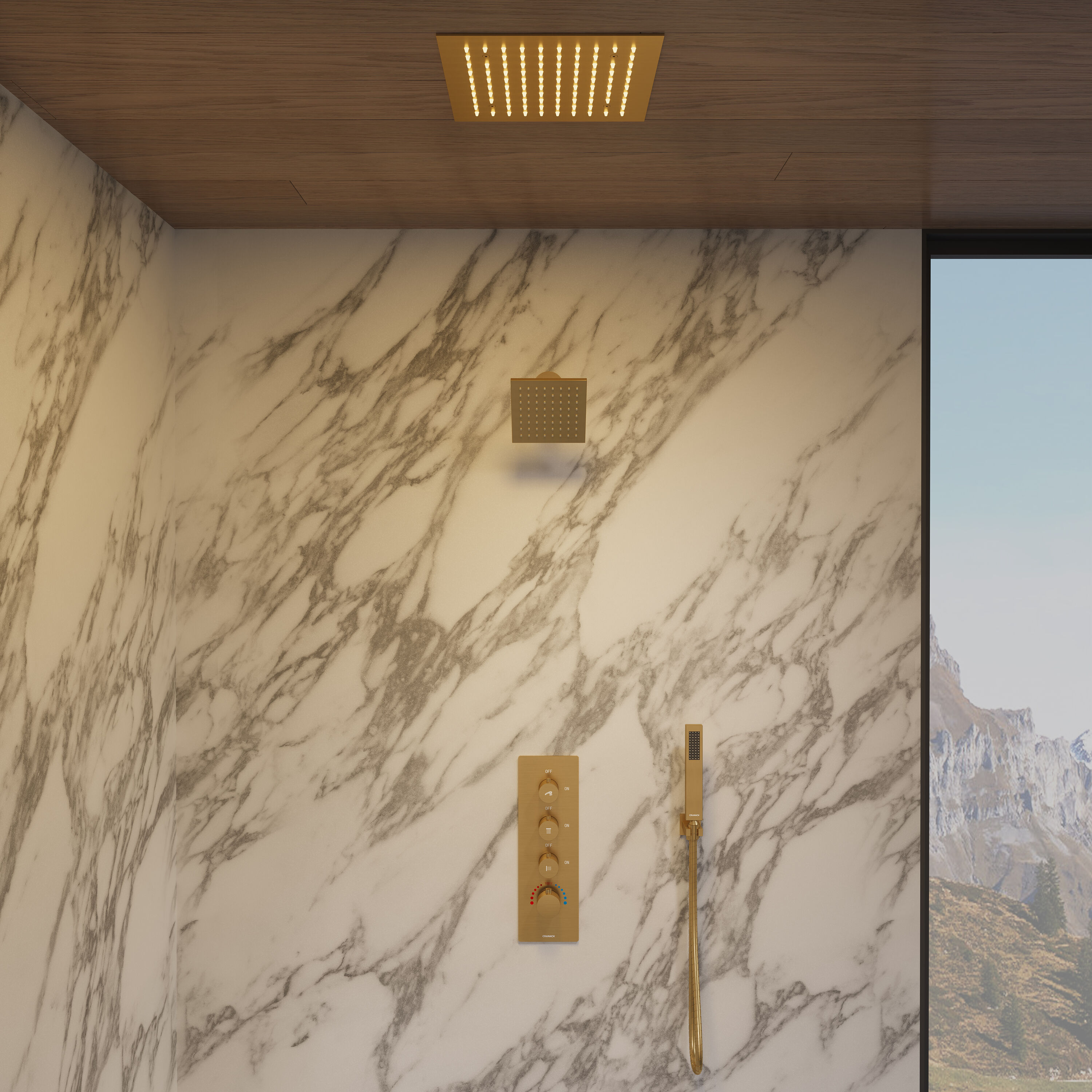 CRANACH C00.SW02.BG Showerhead-Bar-Panels - View #7