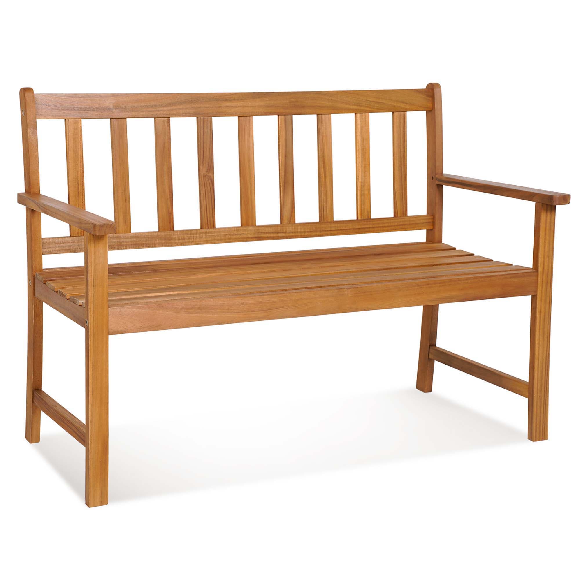 Costway HW70944 48-Inches W x 34-Inches H Natural Acacia Garden Bench