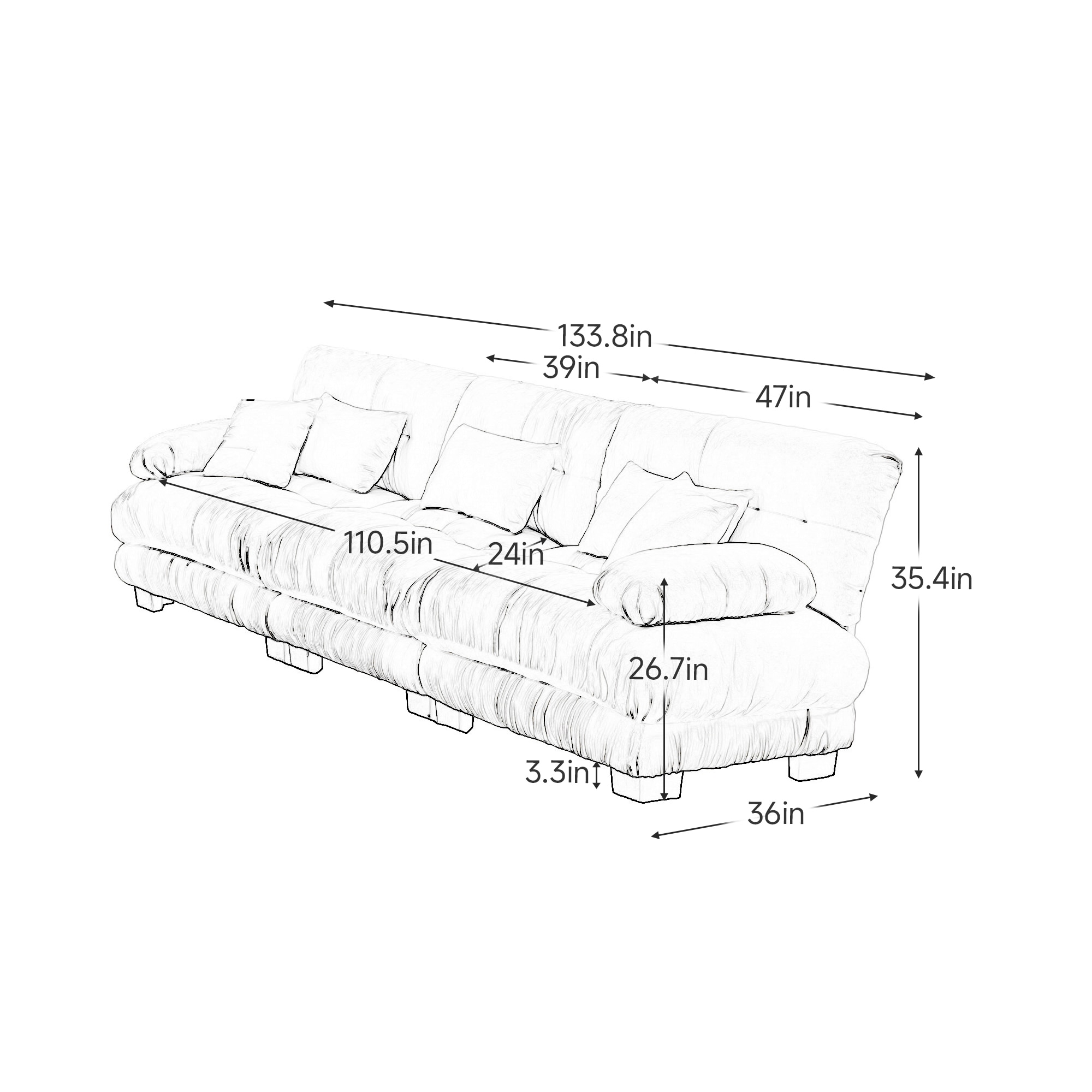 SINOFURN SYA010519BG Sofas-Loveseats - View #11