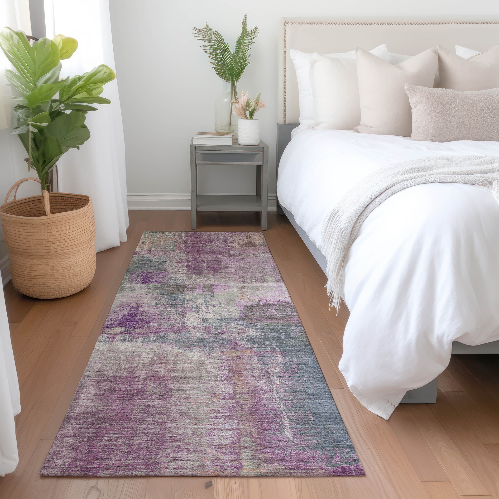 Addison Rugs ACN1357LV2X8 Chantille ACN1357LV 2 x 7 (ft) Polyester Lavender Rectangular Indoor/Outdoor Geometric Machine washable Runner rug