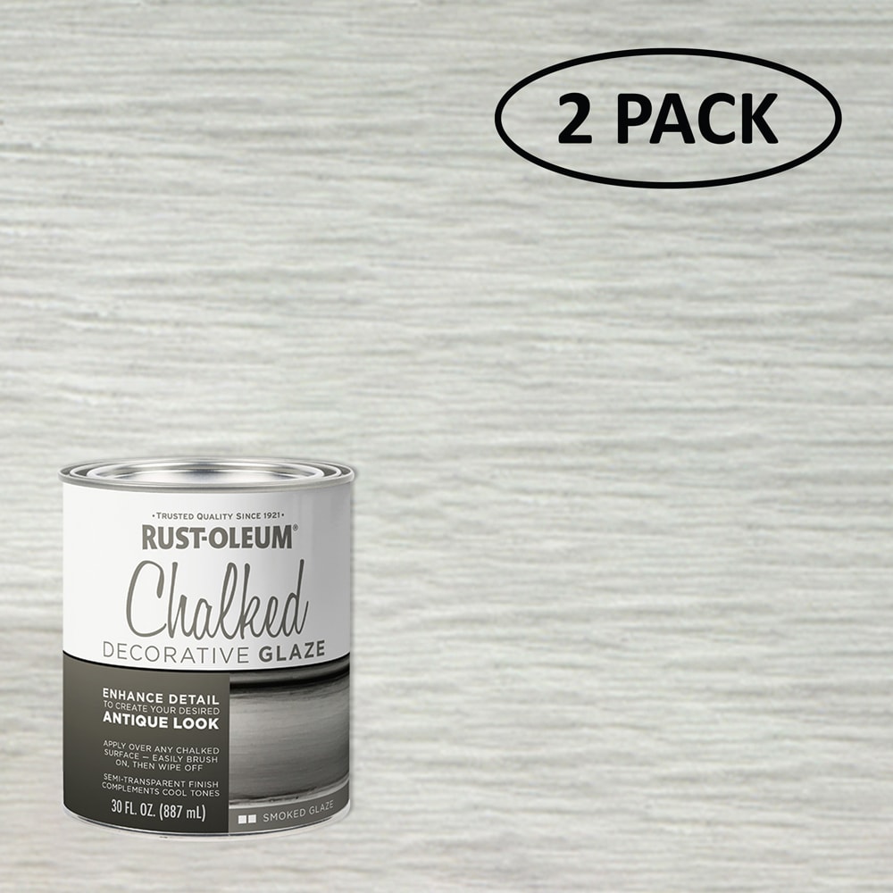 Rust-Oleum 315883SOS Specialty Water-based Pre-tinted Low Odor Smoked Glaze Paint (1-quart) 2-Pack