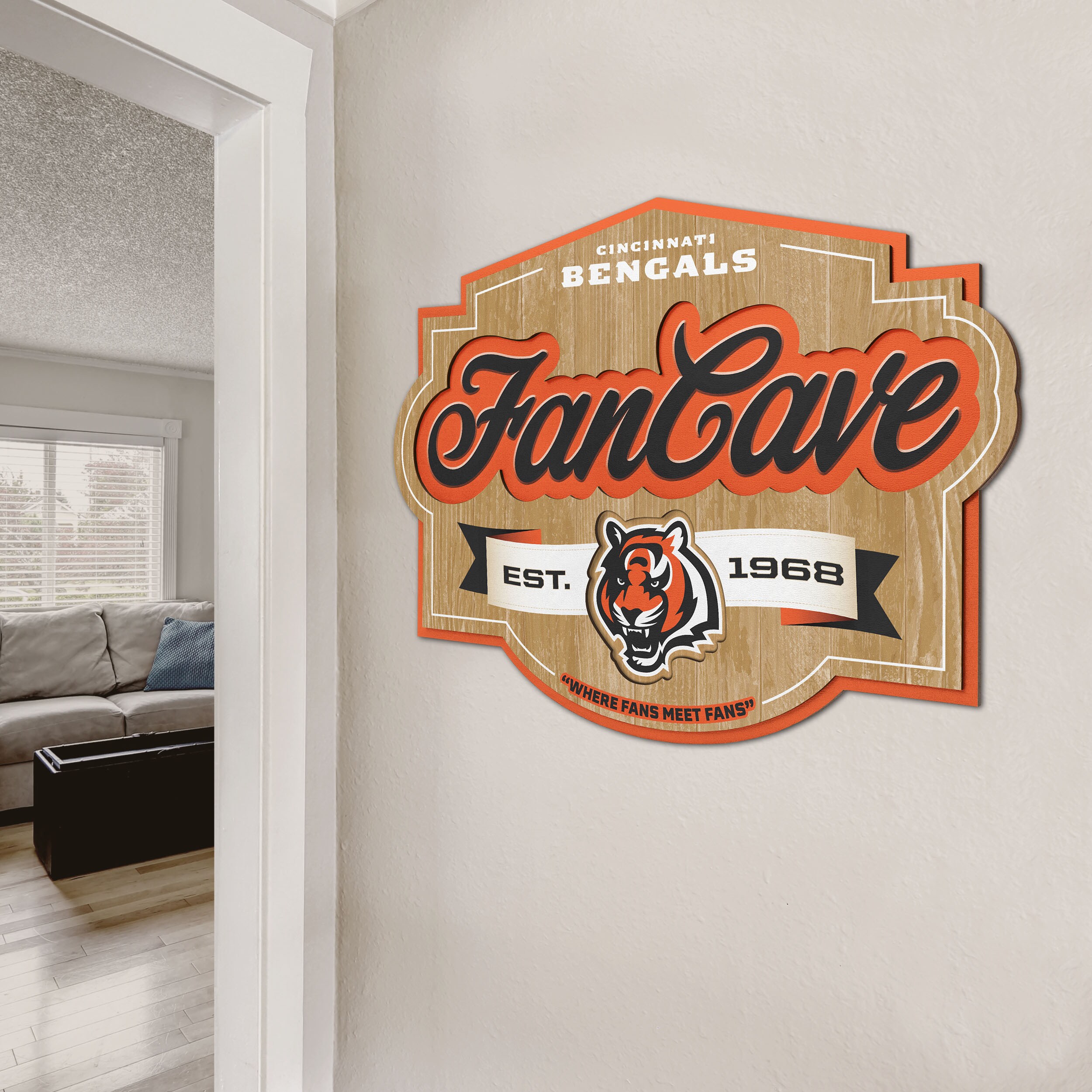 Cincinnati Bengals NFL Logo Wall Decal Vinyl Sticker