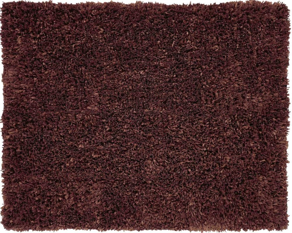 Chesapeake Merchandising 79102 Comfy Shag 5 x 7 (ft) Tufted Cotton Cocoa Rectangular Indoor Solid Area rug