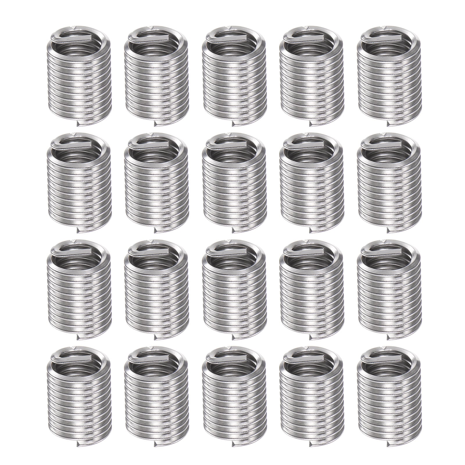Harfington 20pcs Wire Threaded Inserts 3/8-16 UNC 2D 19mm 304 Stainless Steel Helical Coiled Wire Thread Sleeve
