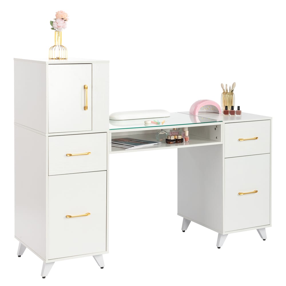 Winado LO1G52004629 41.73-in White Modern/Contemporary Pine Computer desk