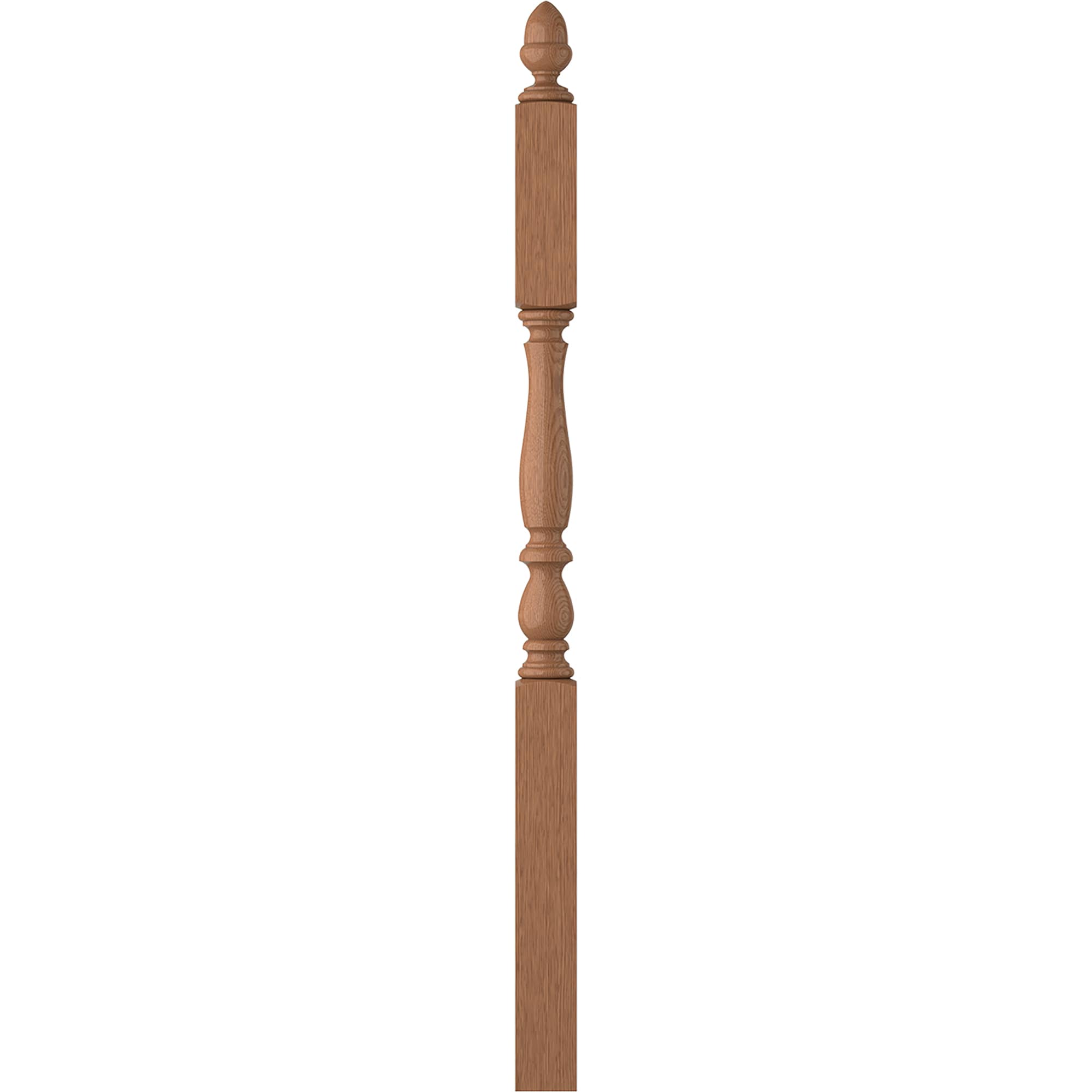 L.J. Smith Stair Systems LJP-3945-WO Harbor 3.25-in x 57.6875-in Unfinished White oak Balcony Stair Newel Post