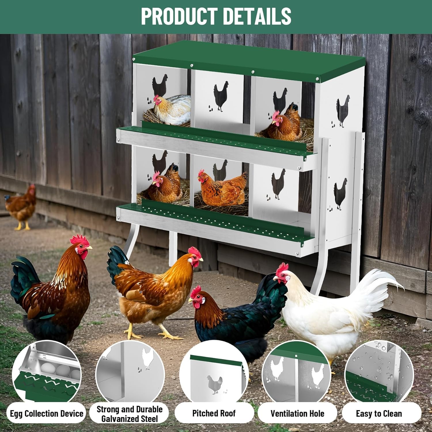 Qeetex WLS-PHO-348SMHG9 Chicken-Coops-Rabbit-Hutches - View #8