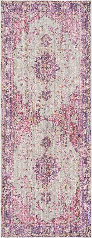 Livabliss AIC2305-3710 Antioch 3 x 8 (ft) Polyester Purple Rectangular Indoor Medallion Oriental Runner rug