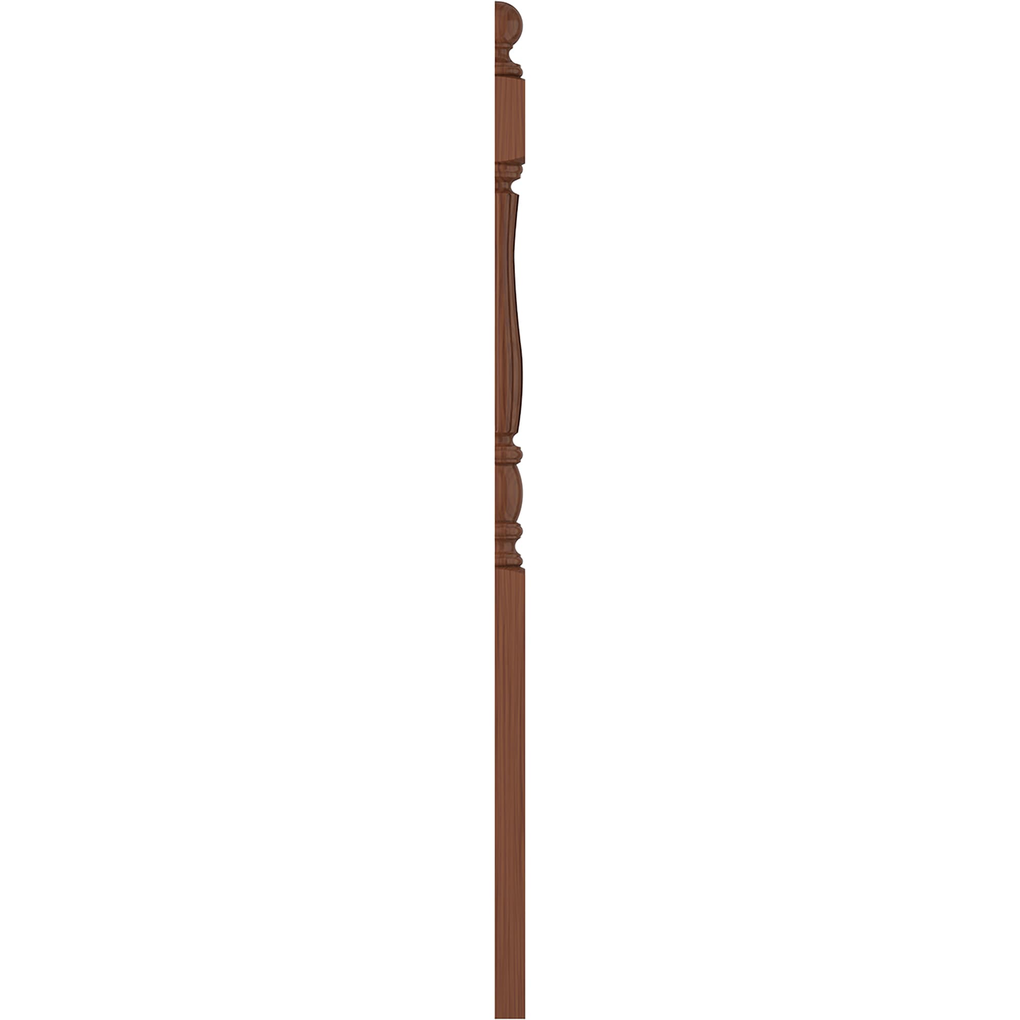 L.J. Smith Stair Systems LJF-3342BT 1-2-C 3.5-in x 57.75-in Unfinished Cherry Stair Newel Post