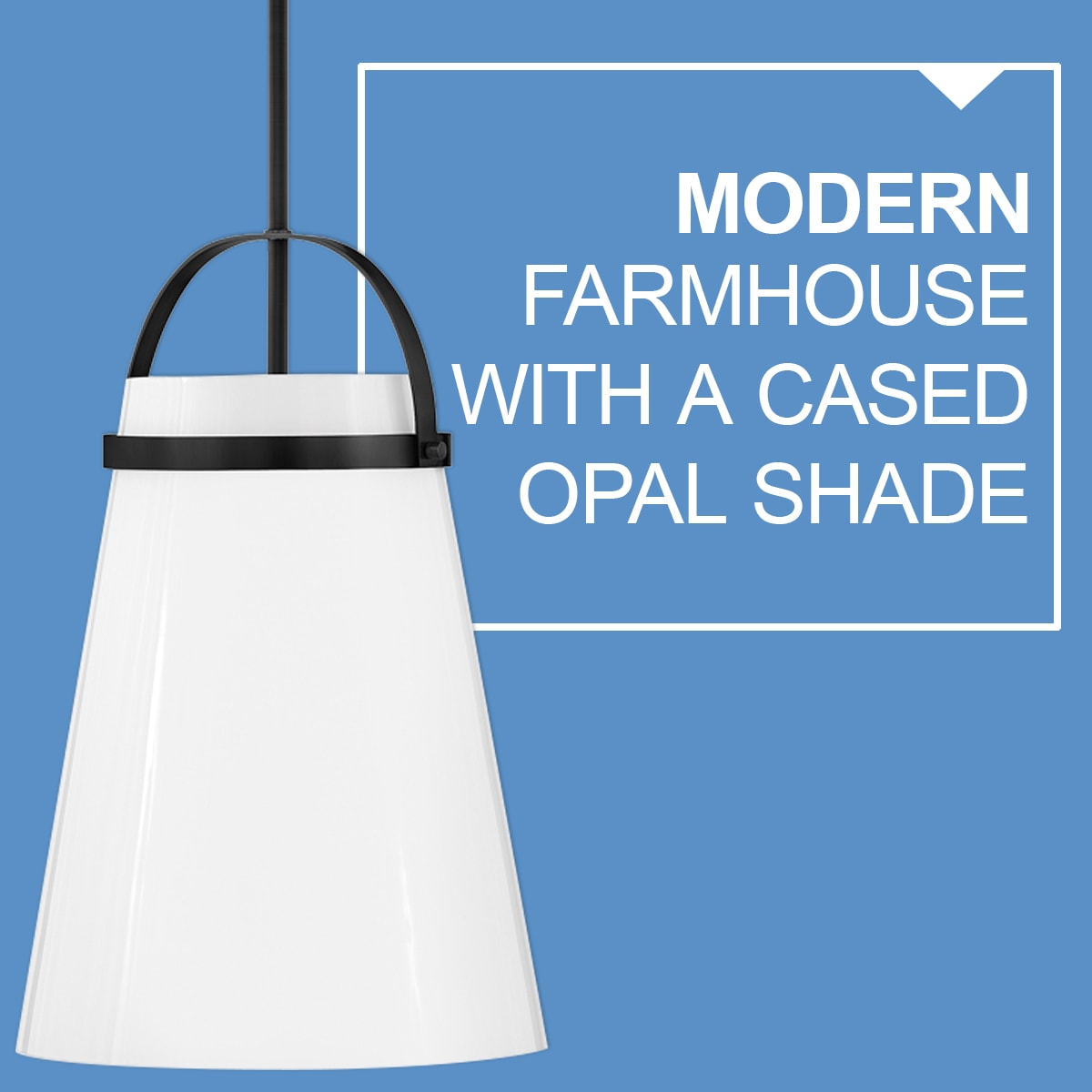 Tori 11.5" Black Brass Modern Pendant Light with Opal Glass Shade