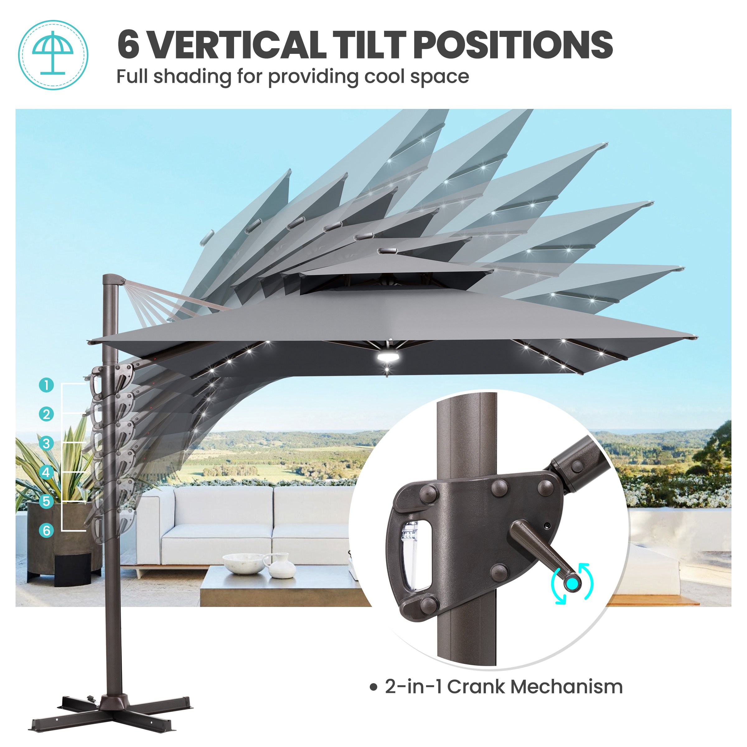 Crestlive Products CL-PU038DGY-UB008BLK Umbrellas-2 - View #6