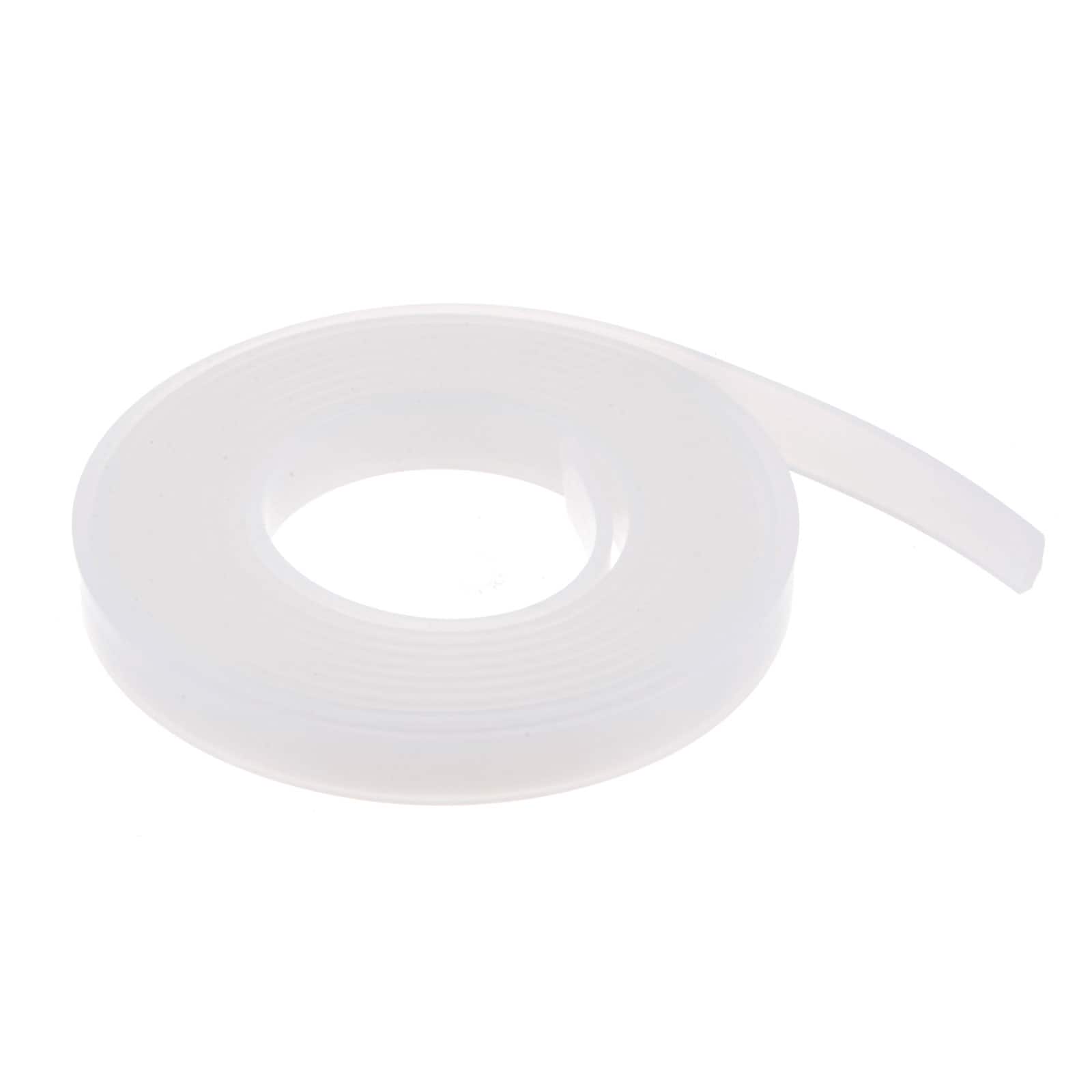 Unique Bargains Flexible Solid Silicone Strip 0.39 Inch x0.08 Inch x6.56ft Rectangular No Adhesive Roll for Door White