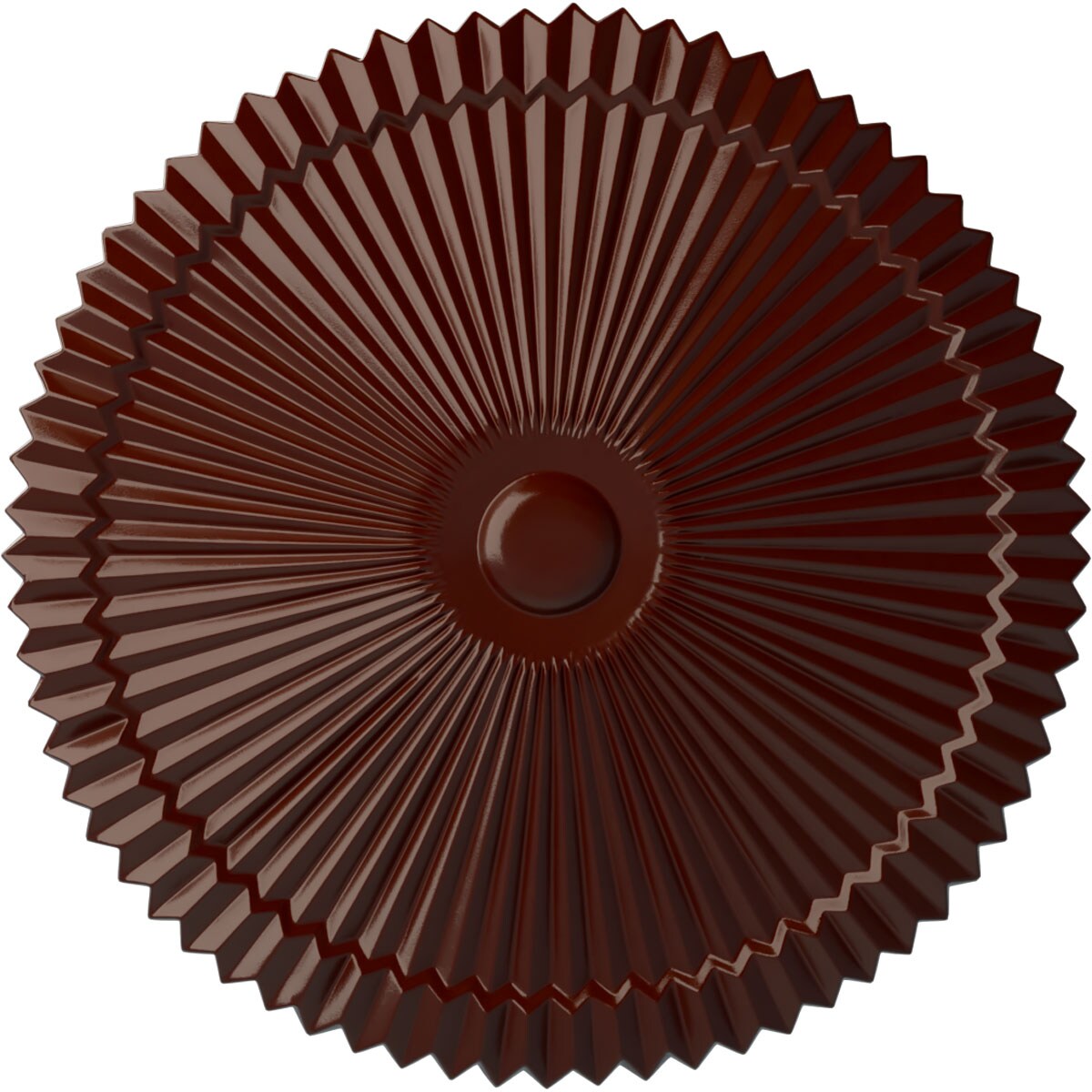 Ekena Millwork CM24SHBMF Shakuras 24-in W x 24-in L Painted Brushed Mahogany Polyurethane Whole Ceiling Medallion