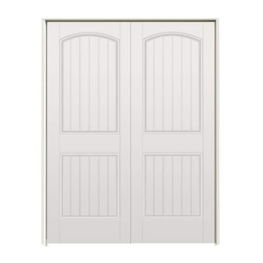 2-panel round top plank 60-in x 80-in Prehung Interior Doors at Lowes.com